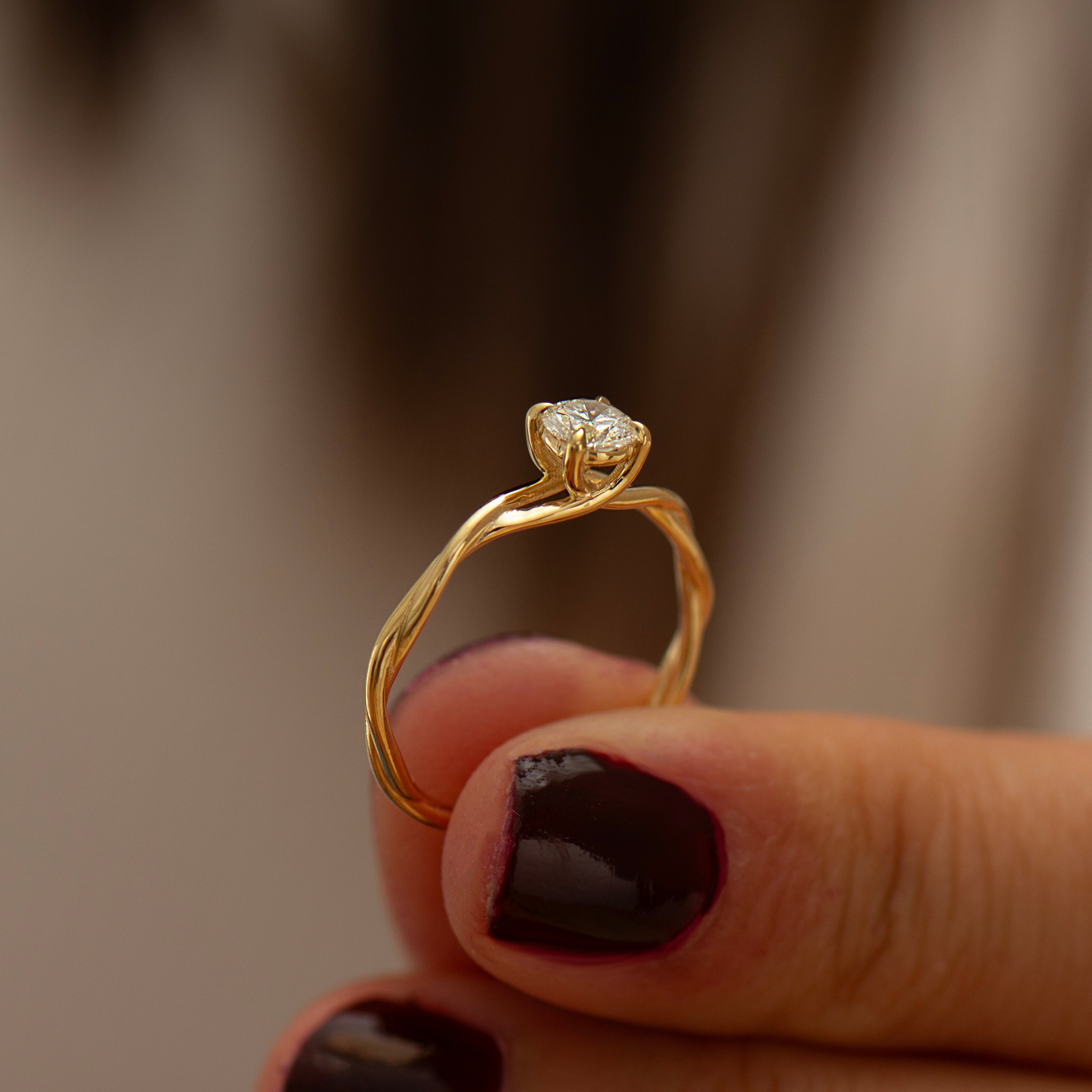 Twisted Rope Engagement Ring