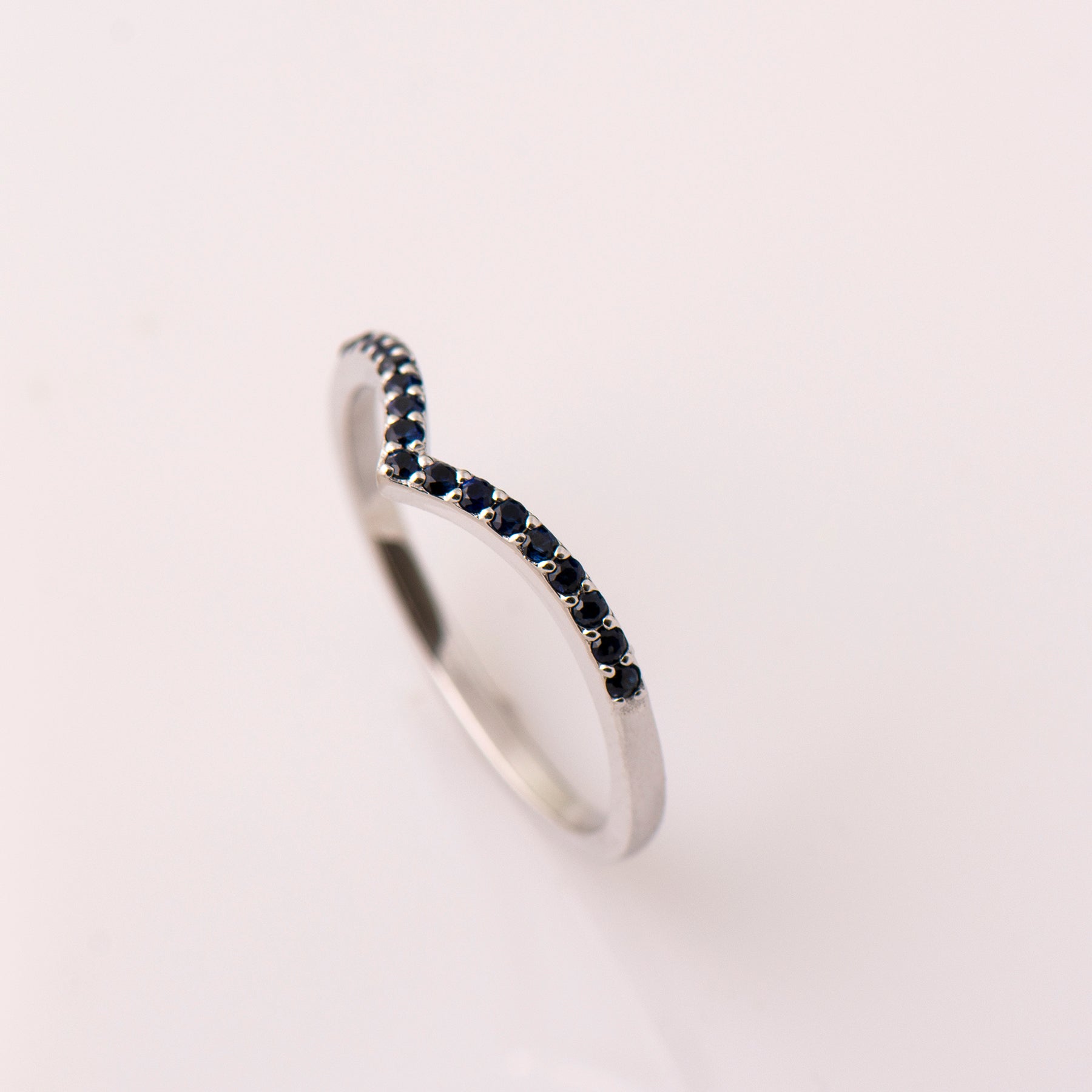 V Shape Sapphire Ring