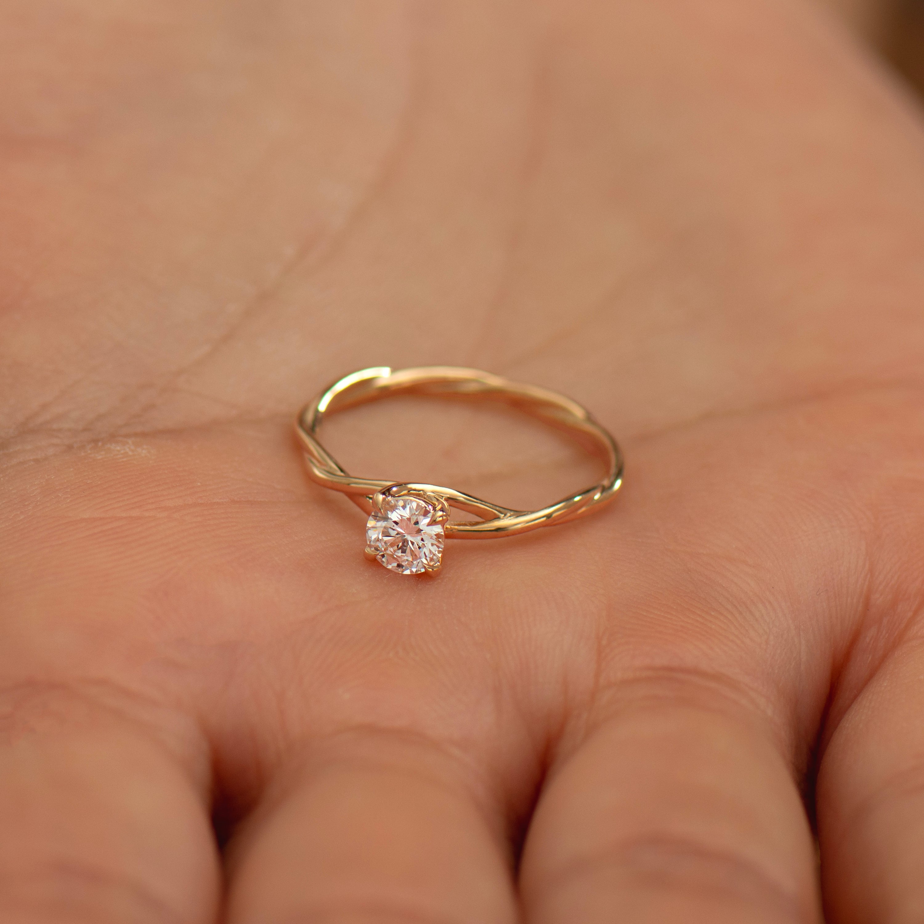 Twisted Rope Engagement Ring