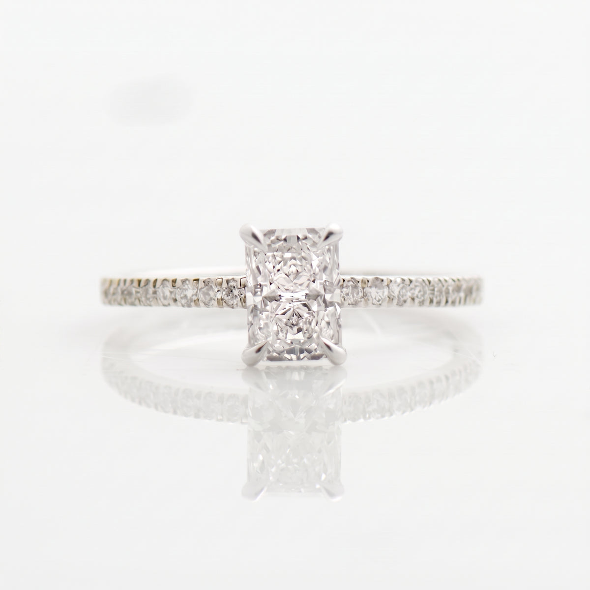 Hidden Halo Radiant Engagement Ring