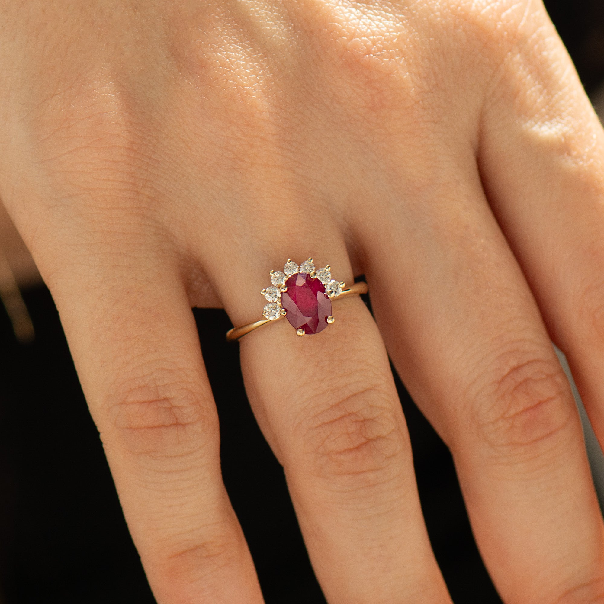 Red Sunset Ruby Ring