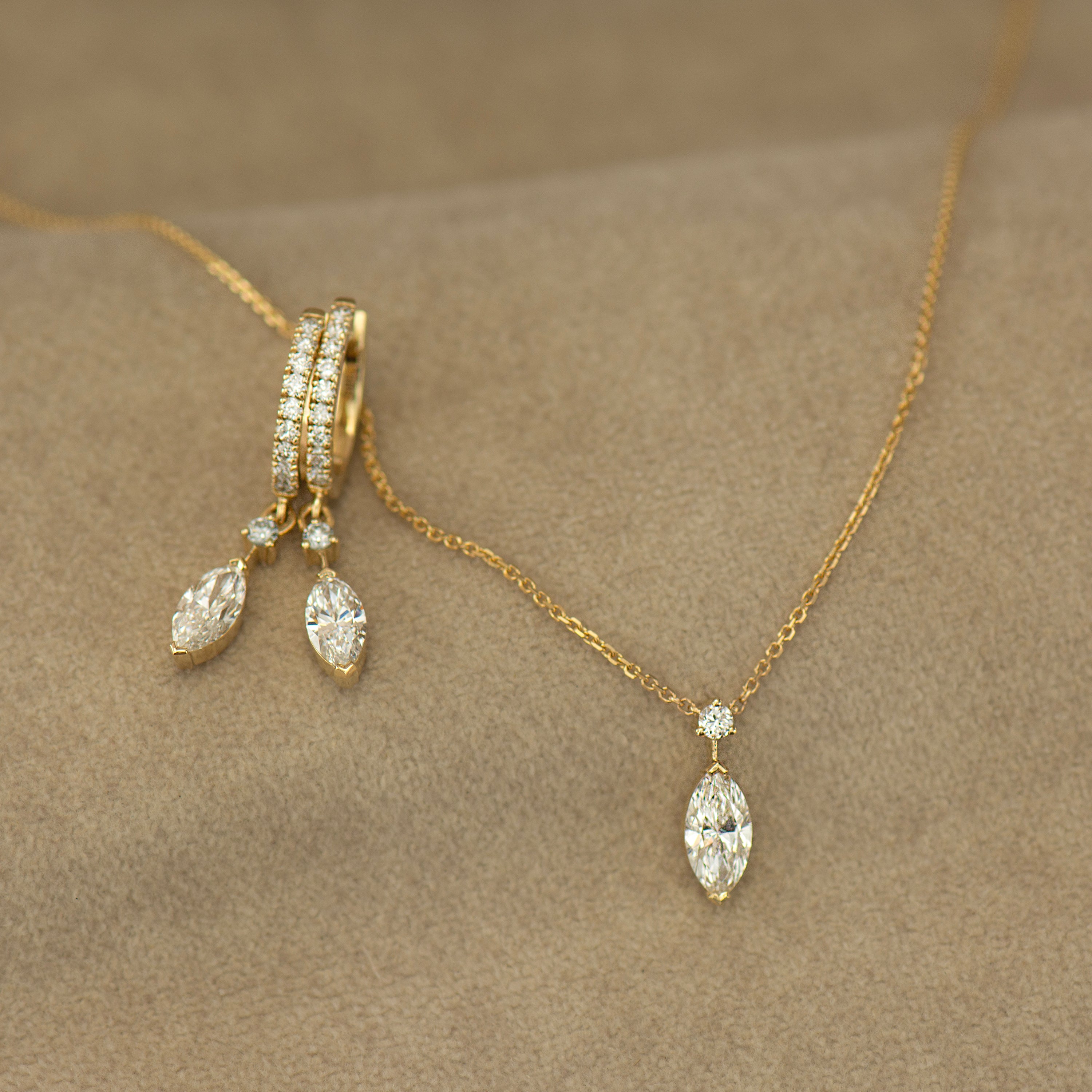 Marquise Diamond Jewelry Set