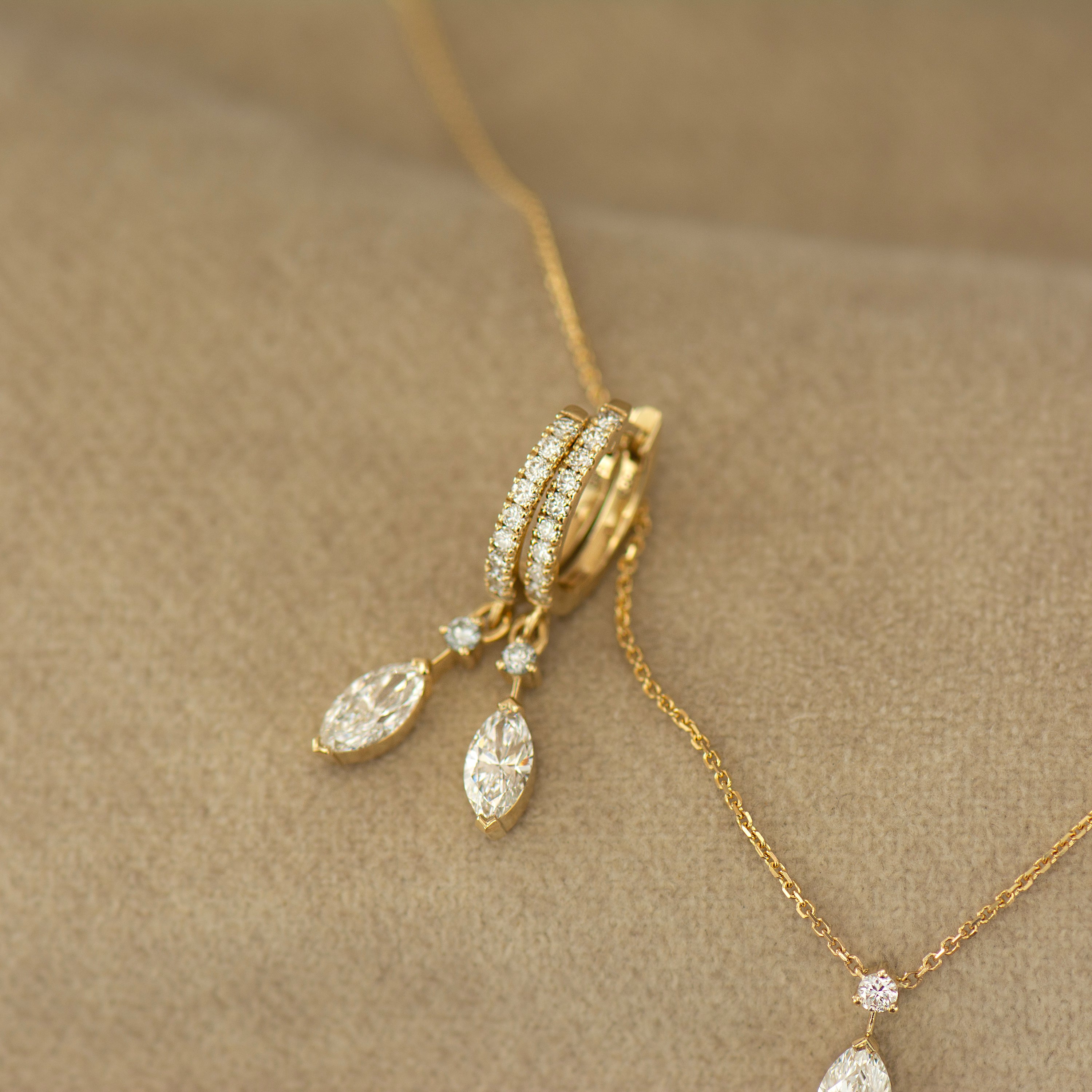 Marquise Diamond Jewelry Set