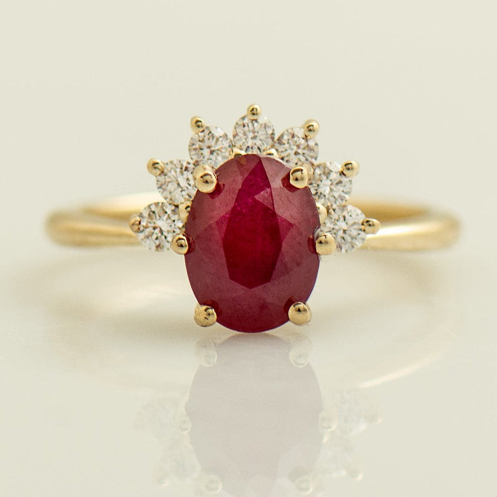 Red Sunset Ruby Ring
