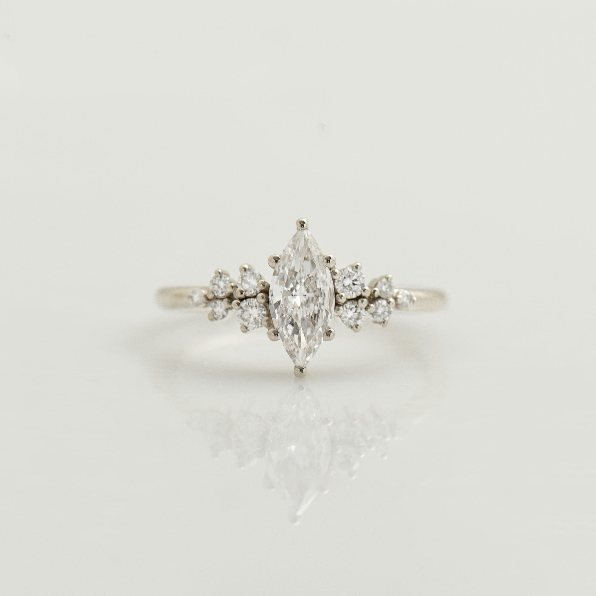 Marquise Cluster Engagement Ring