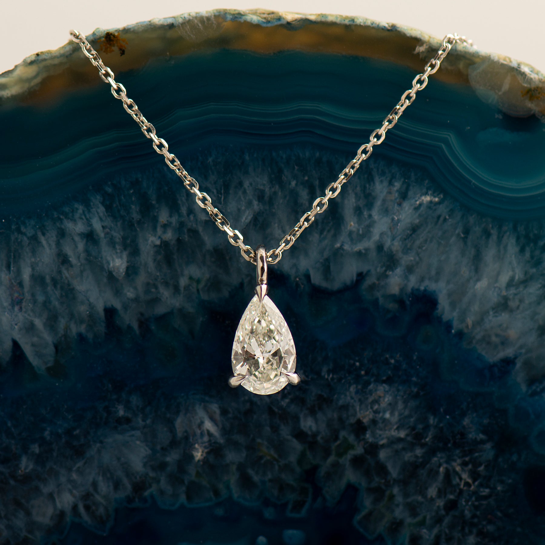 Pear Diamond Necklace