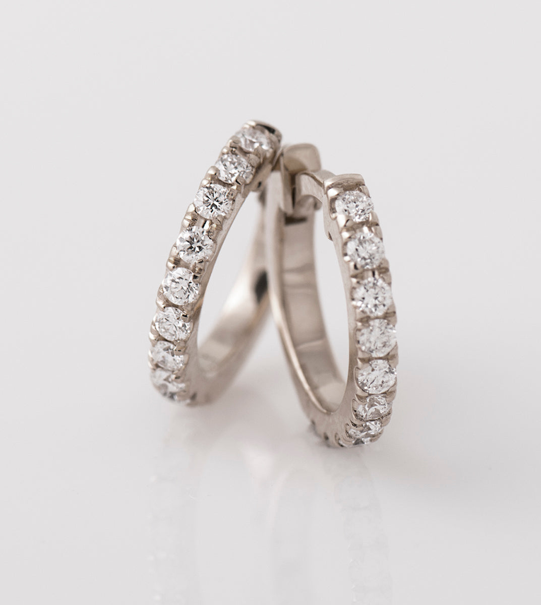 13MM Huggie Diamond Earrings