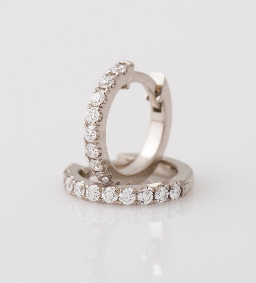 13MM Huggie Diamond Earrings