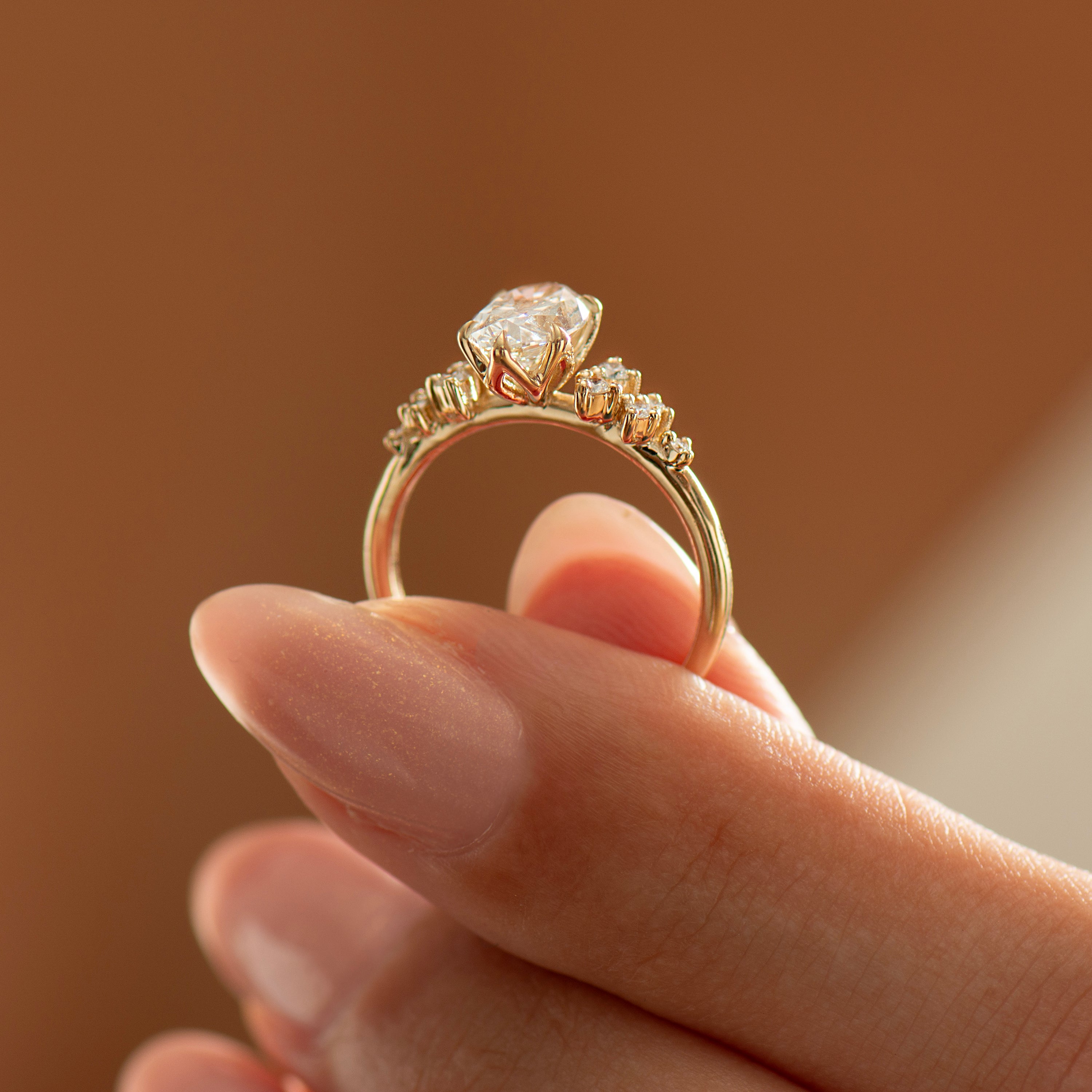 Bloom Lab Oval Cluster Engagement Ring