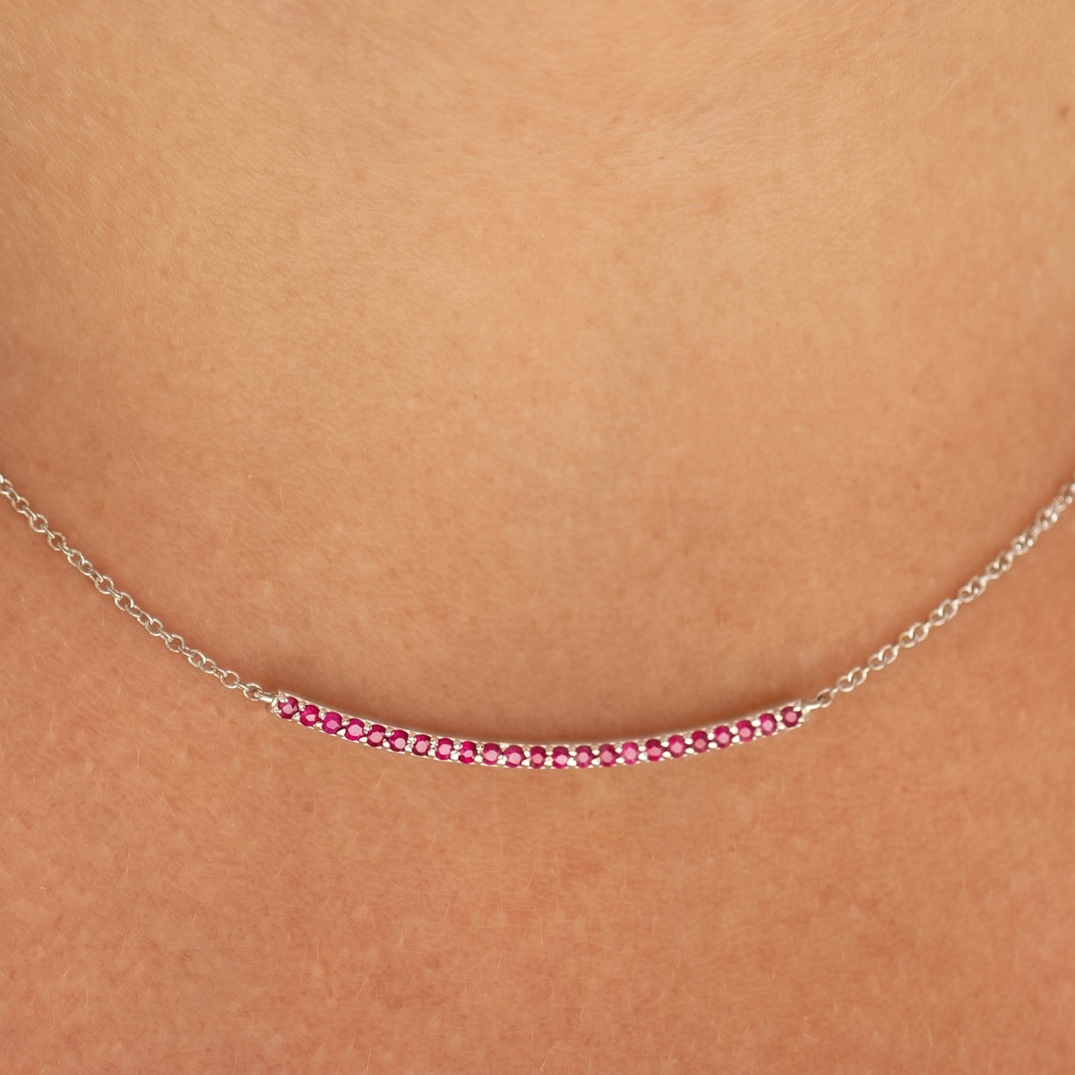 Rubies Bar Necklace