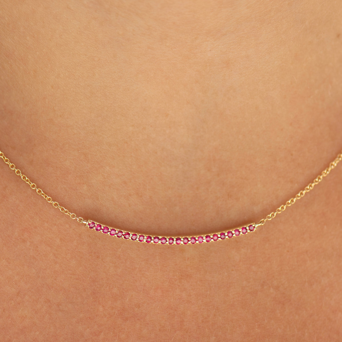 Rubies Bar Necklace