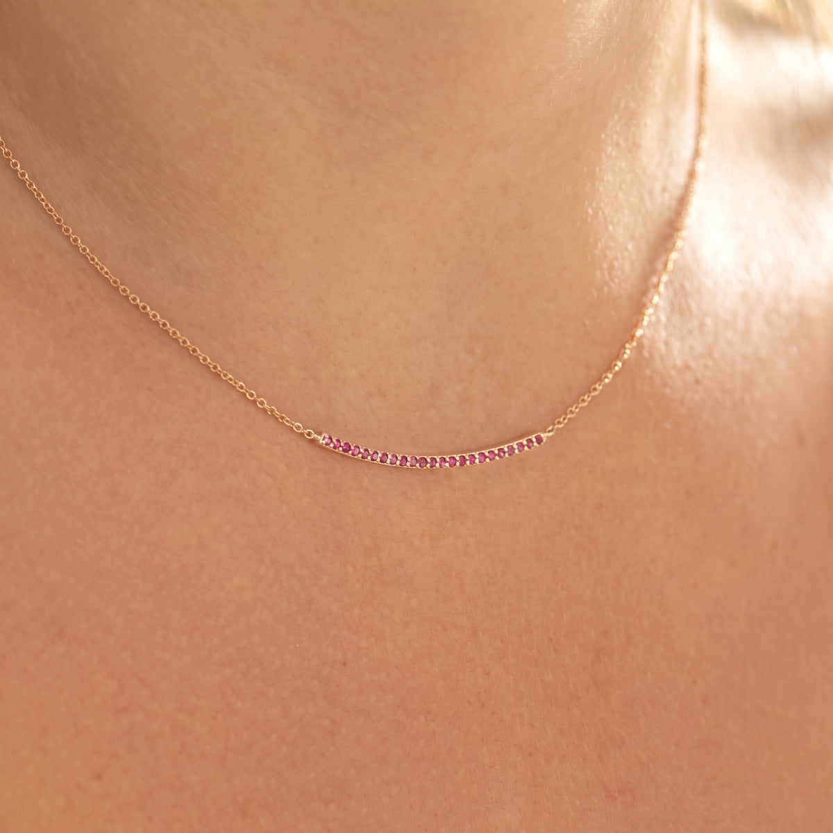 Rubies Bar Necklace