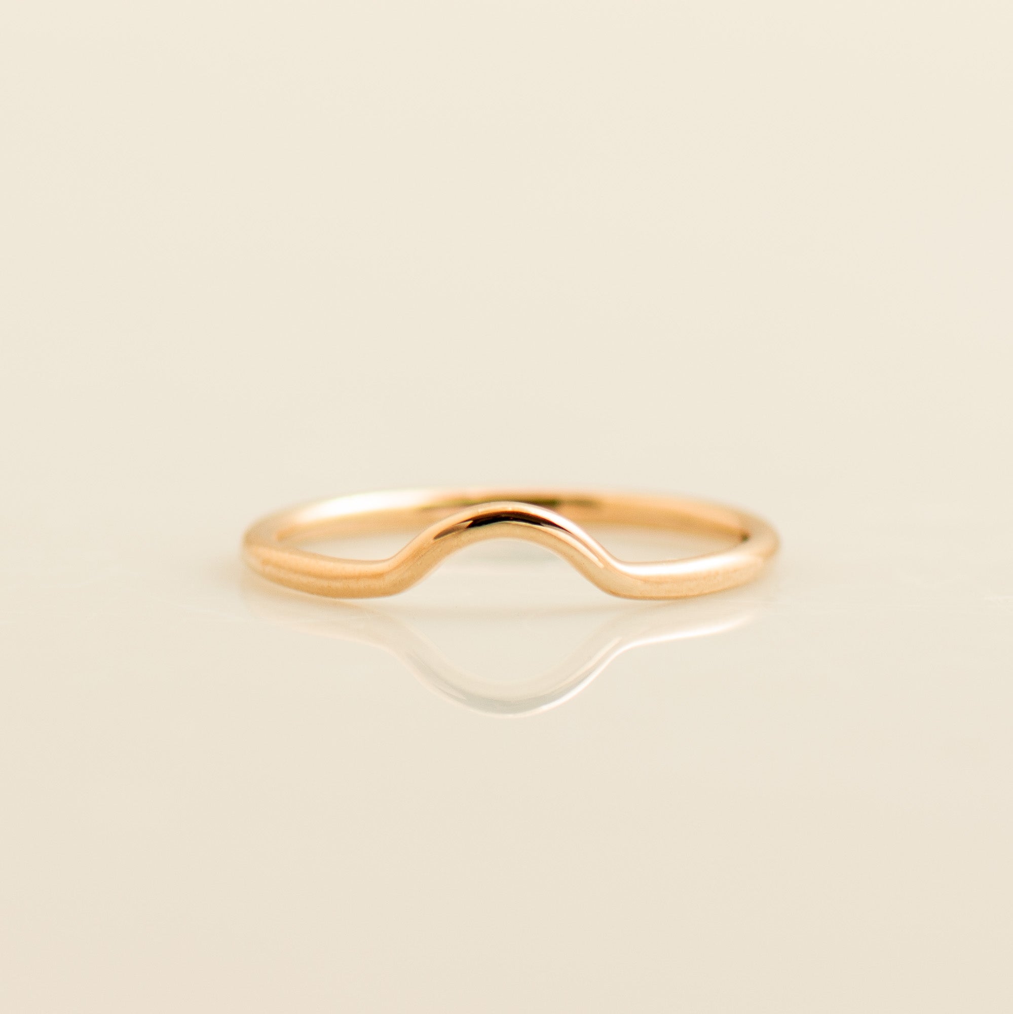 Curved Matching Plain Wedding Ring