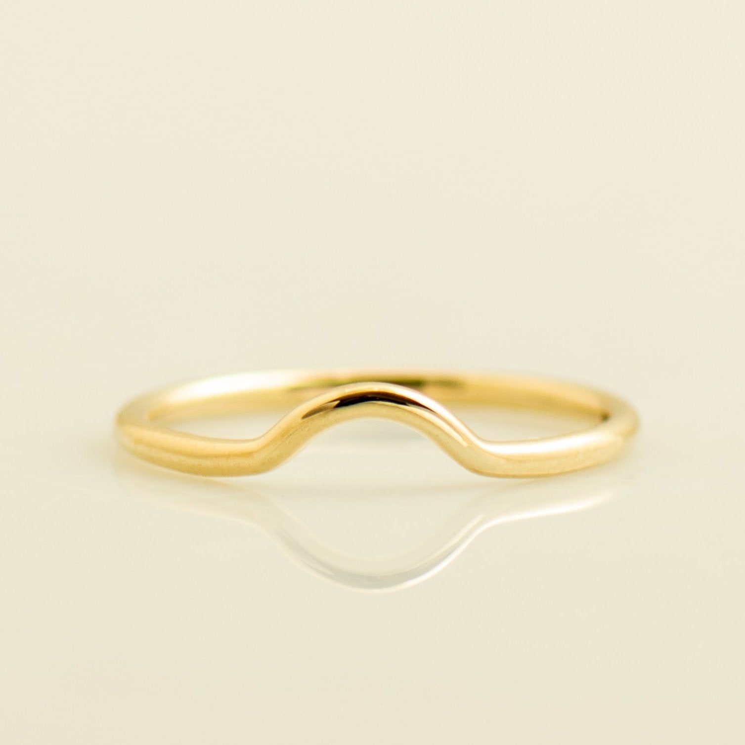 Curved Matching Plain Wedding Ring