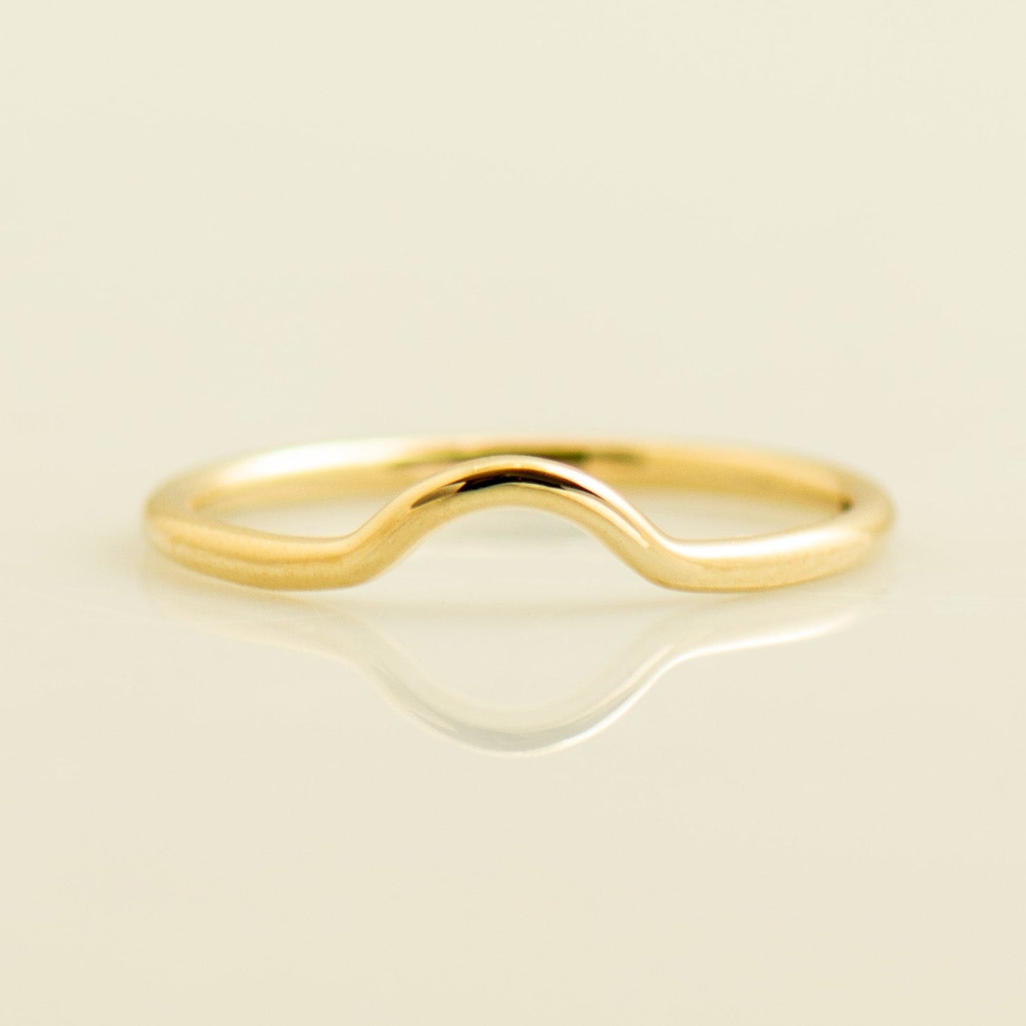 Curved Matching Plain Wedding Ring