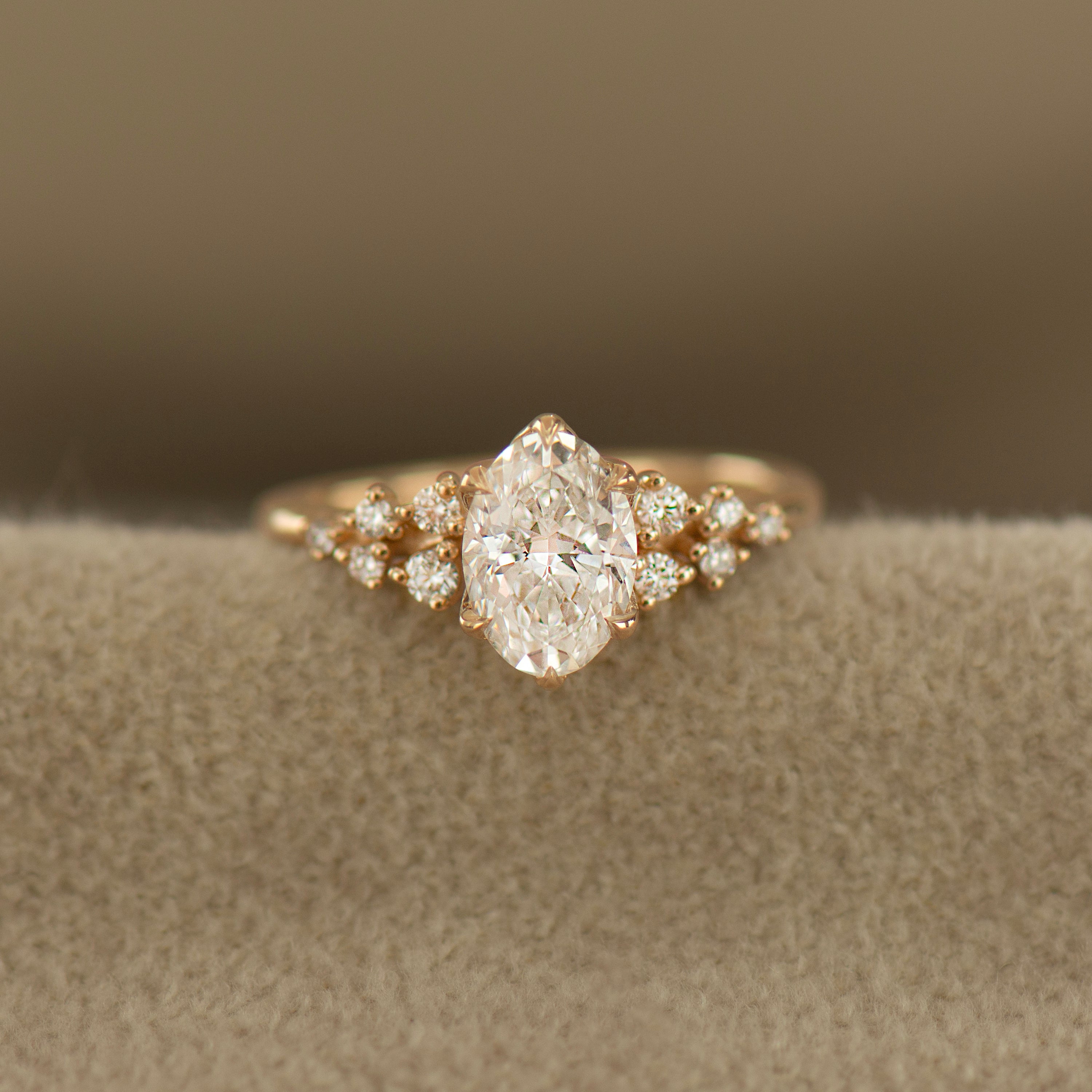 Bloom Lab Oval Cluster Engagement Ring