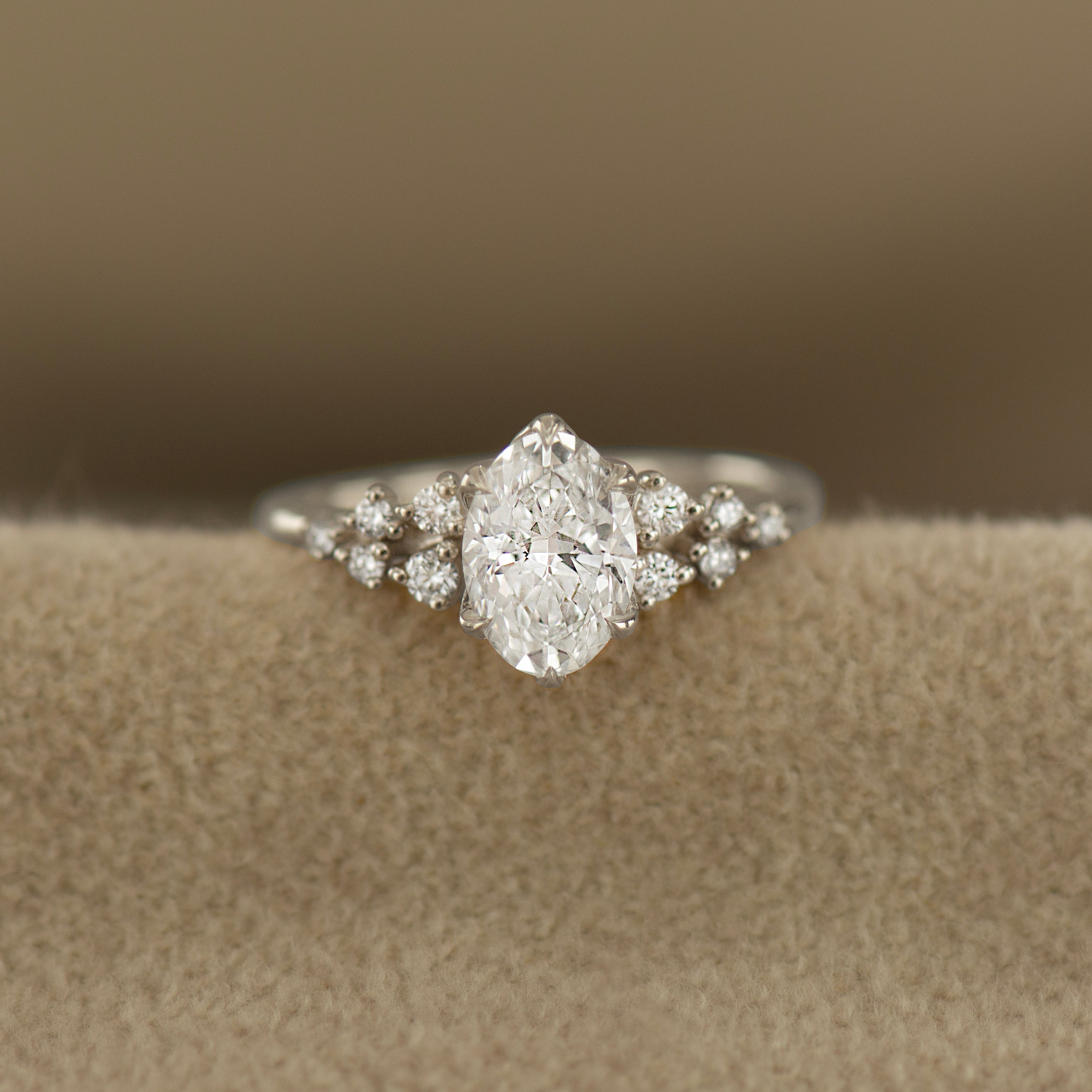 Bloom Lab Oval Cluster Engagement Ring
