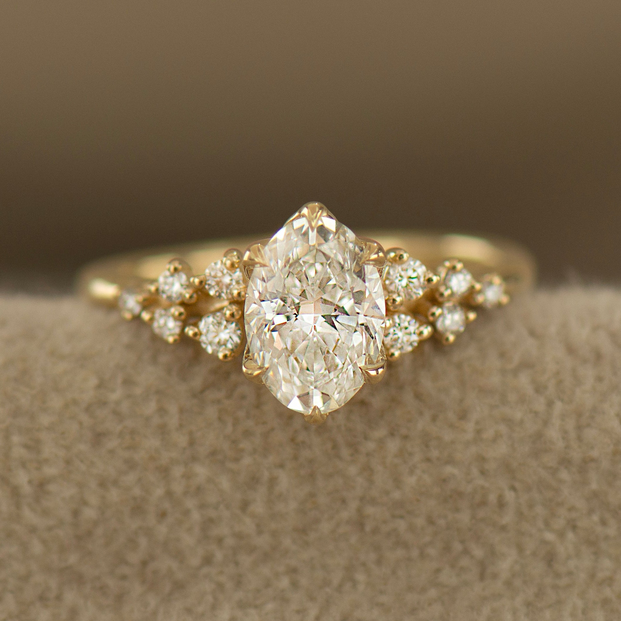 Bloom Lab Oval Cluster Engagement Ring