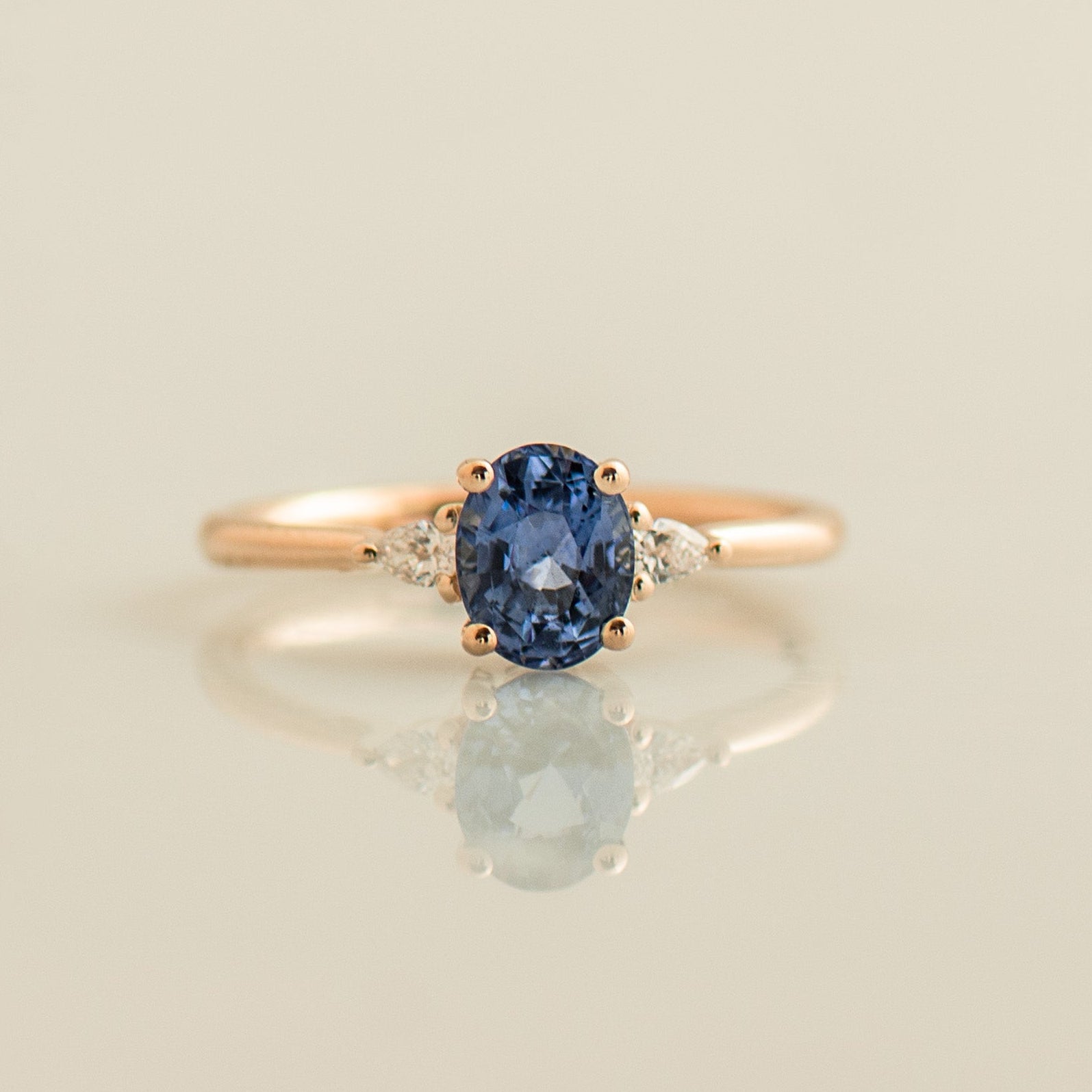 Cornflower Blue Sapphire Engagement Ring