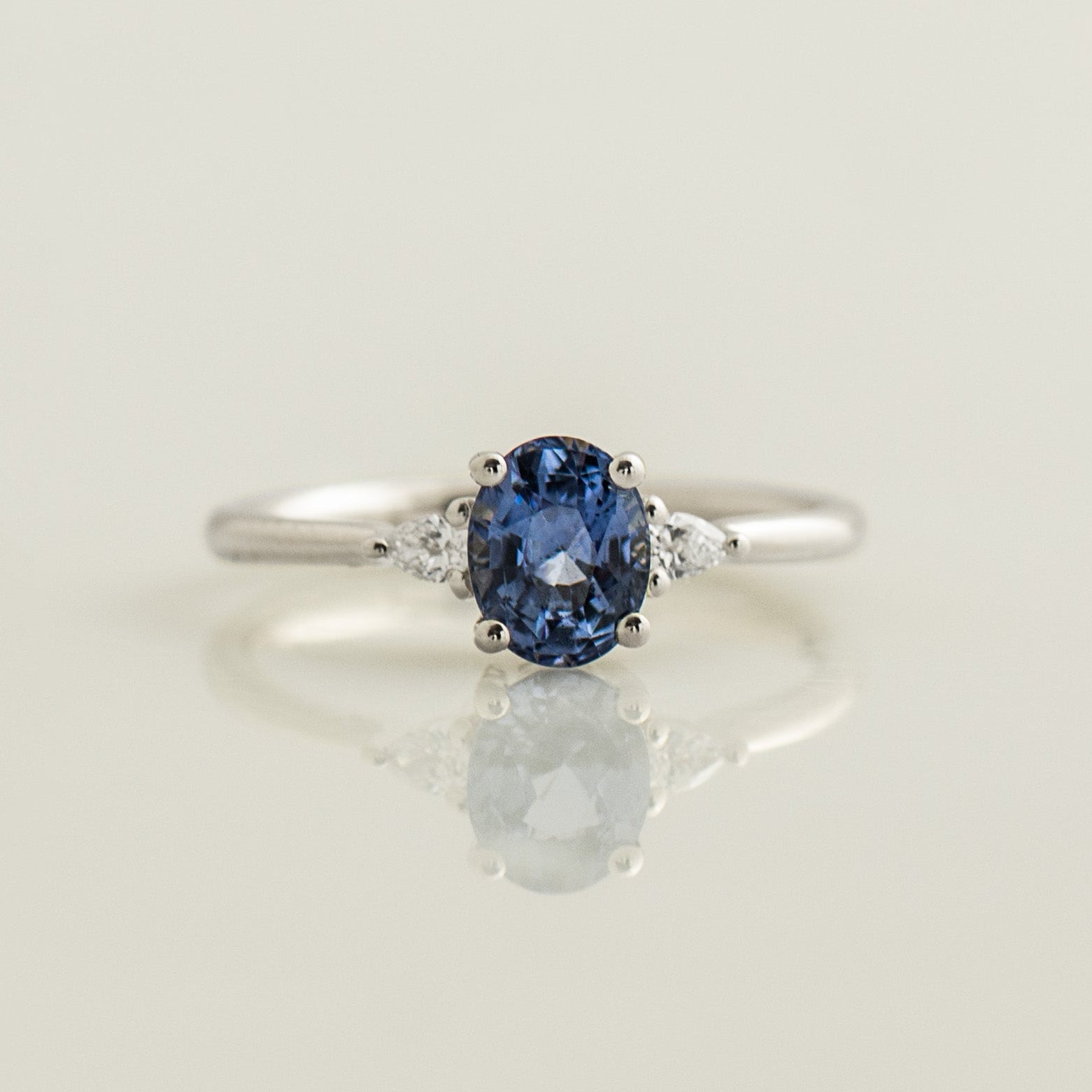 Cornflower Blue Sapphire Engagement Ring