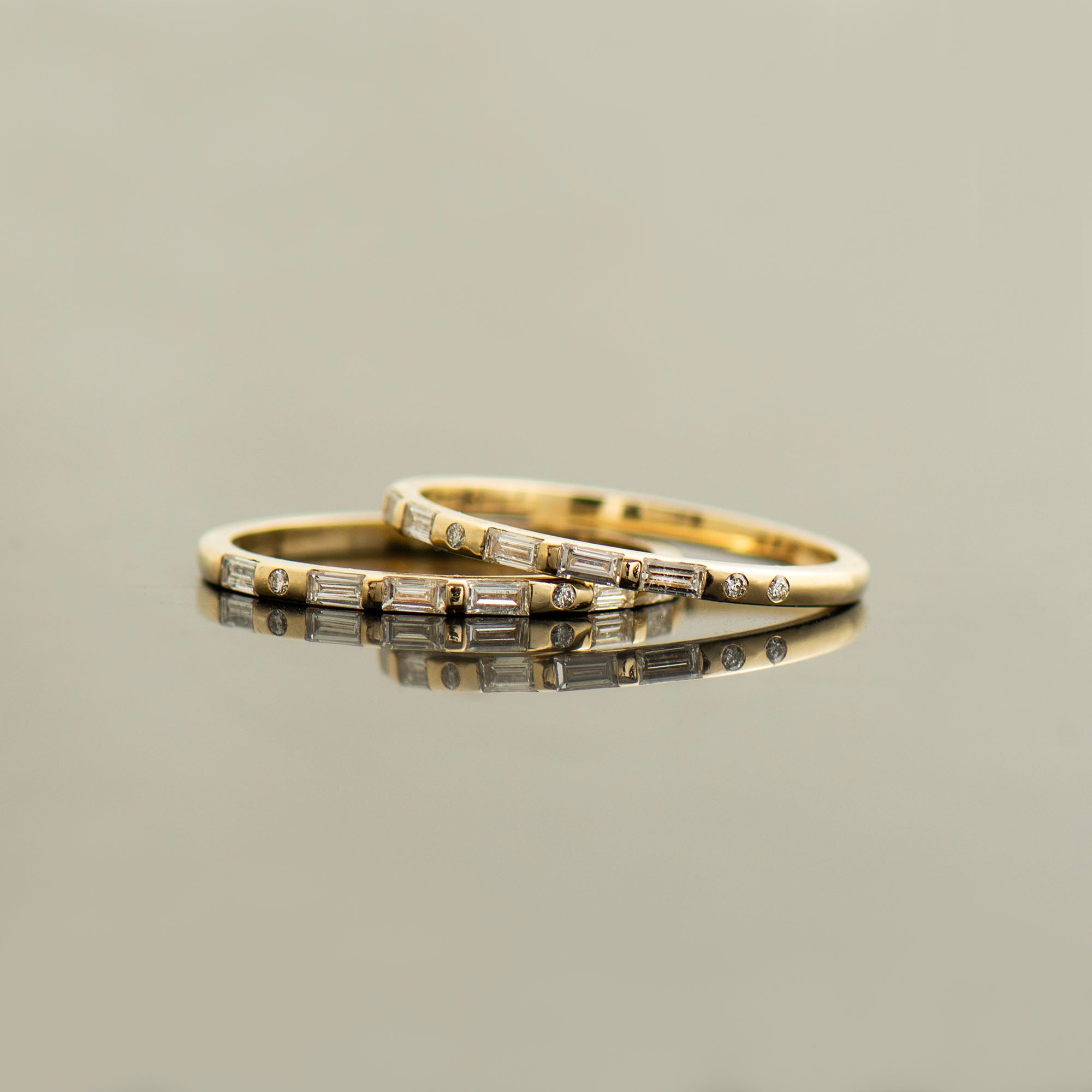 Personalized Morse Code Diamonds Ring