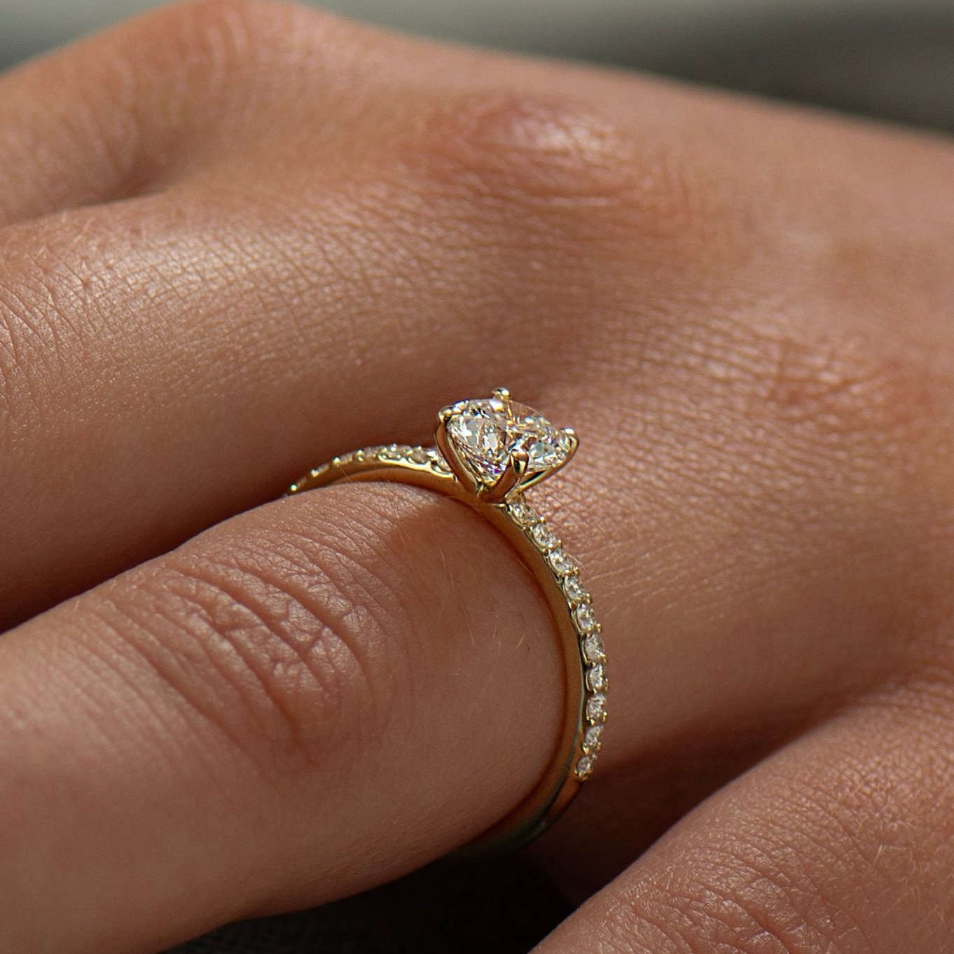 Classy Pave Engagement Ring