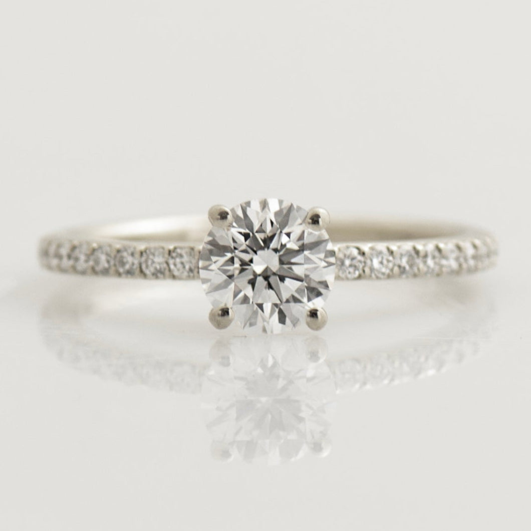 Classy Pave Engagement Ring