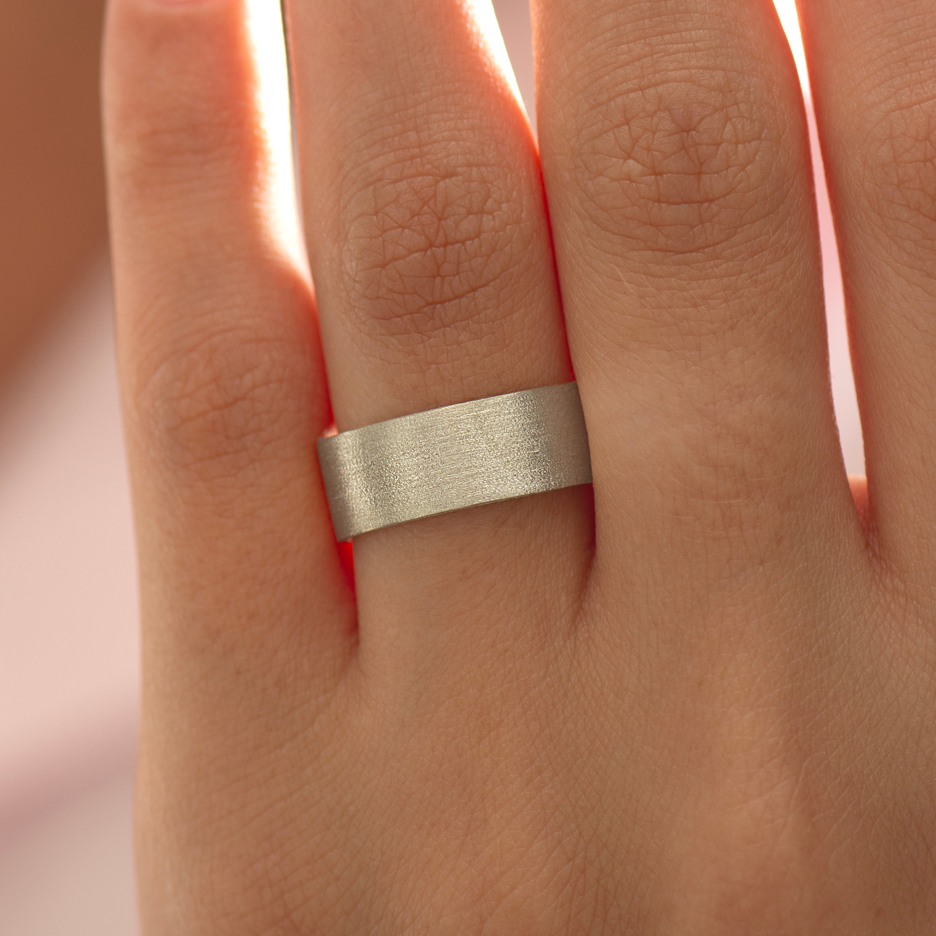 7mm Brushed Wedding Ring