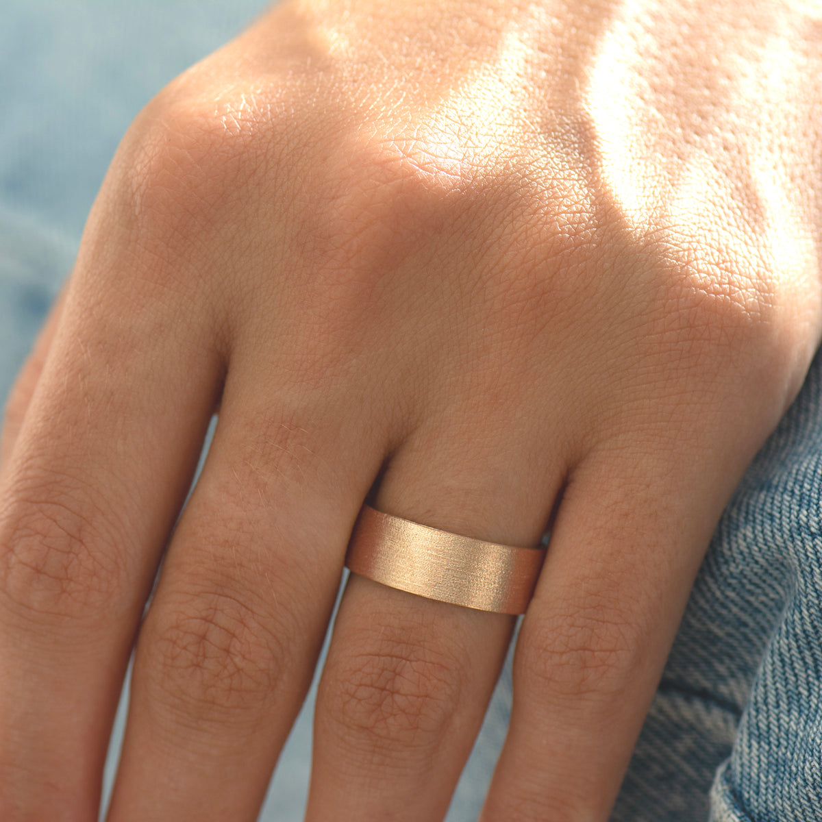 7mm Brushed Wedding Ring