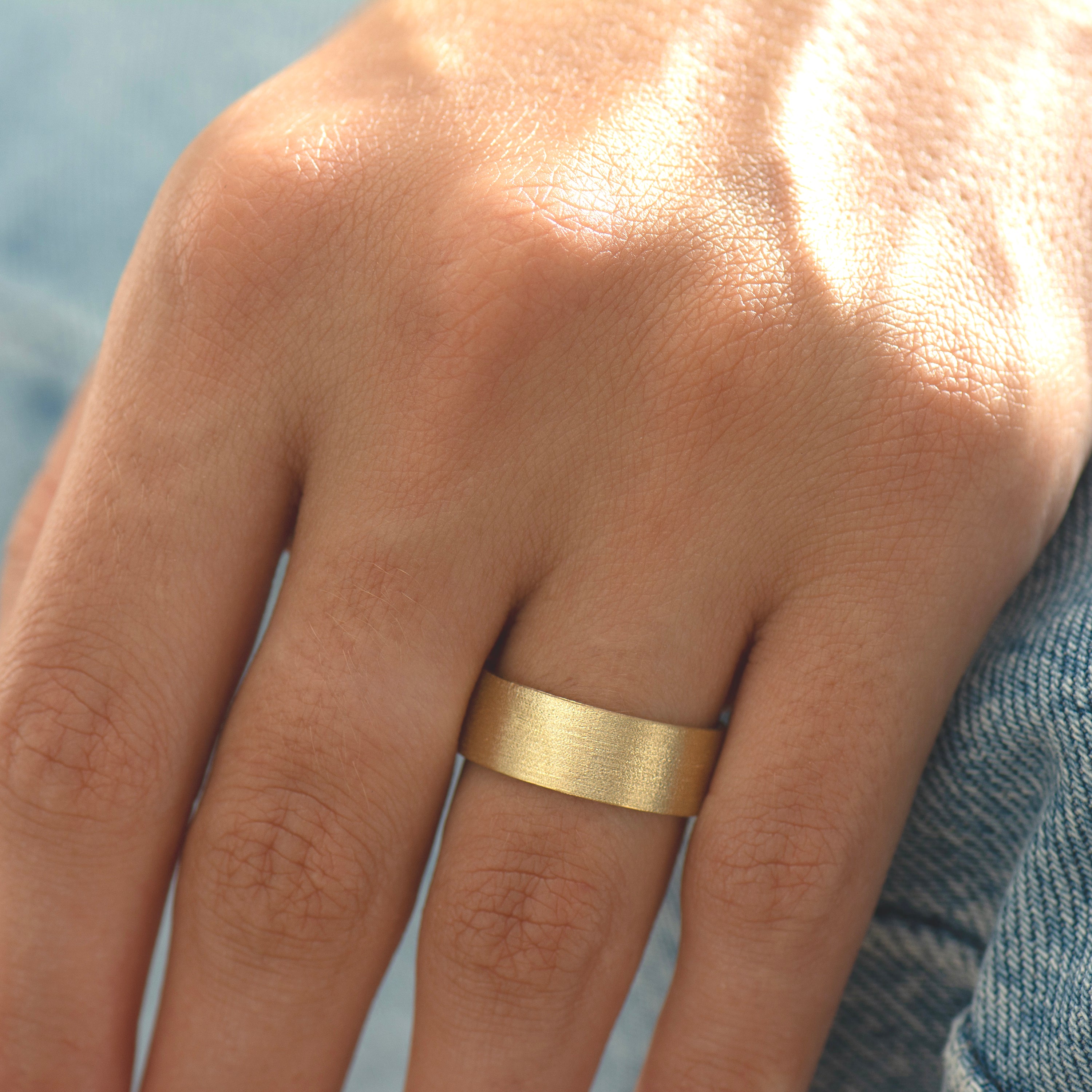 7mm Brushed Wedding Ring