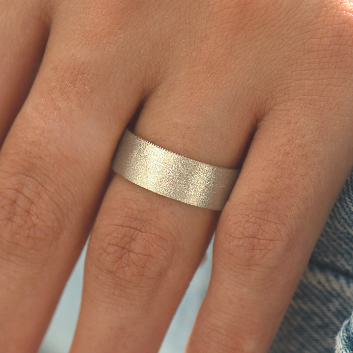 7mm Brushed Wedding Ring