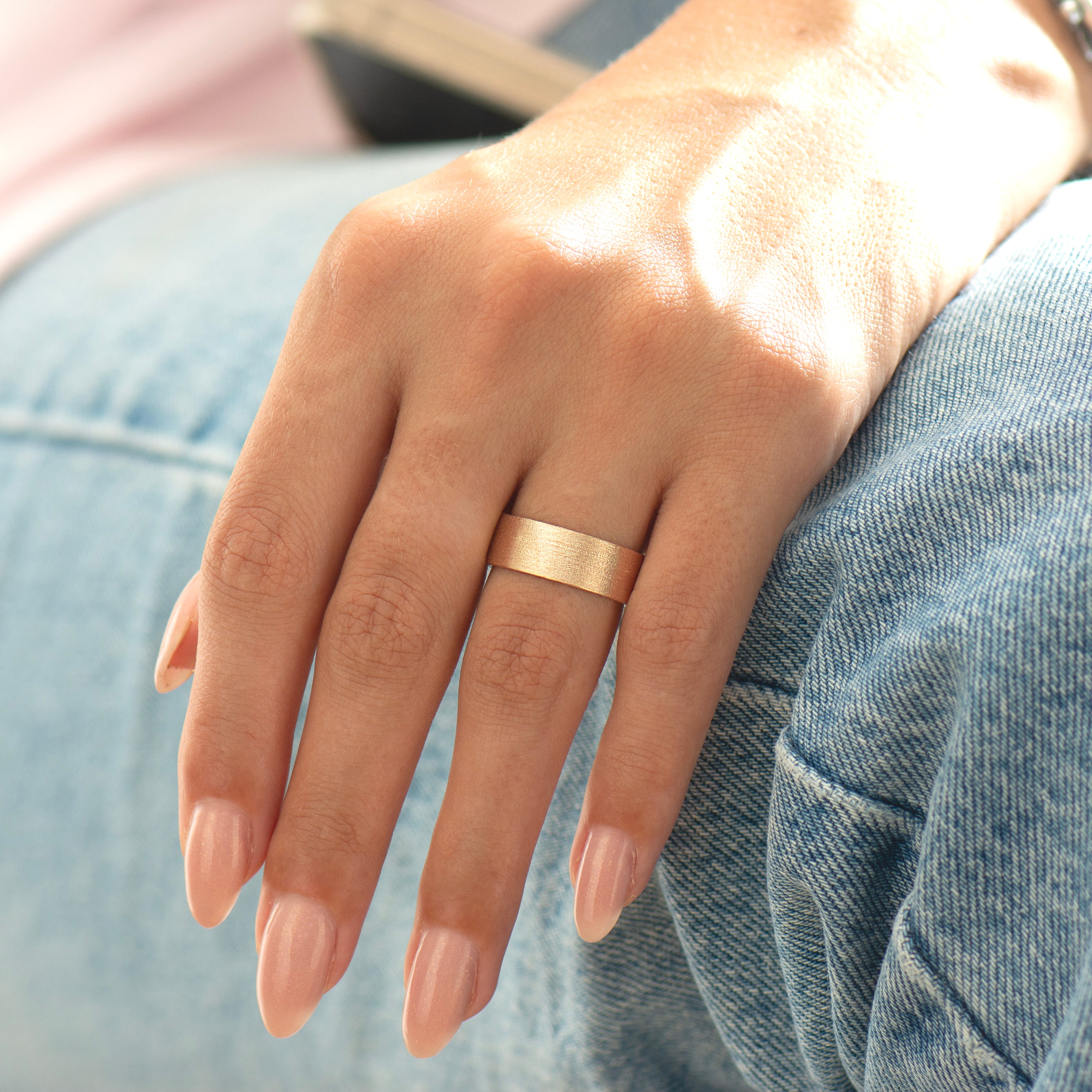 7mm Brushed Wedding Ring