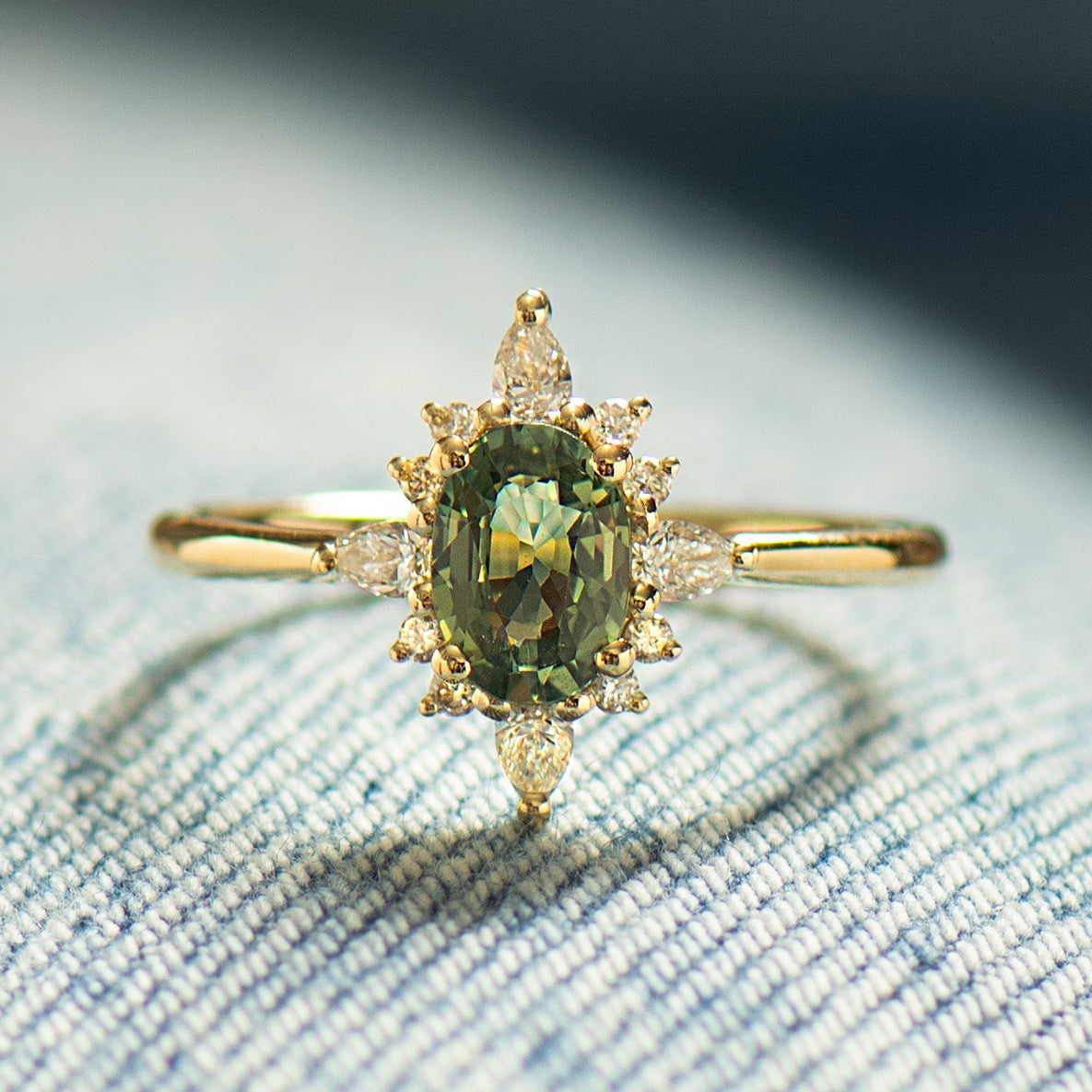 North Star Sapphire Engagement Ring