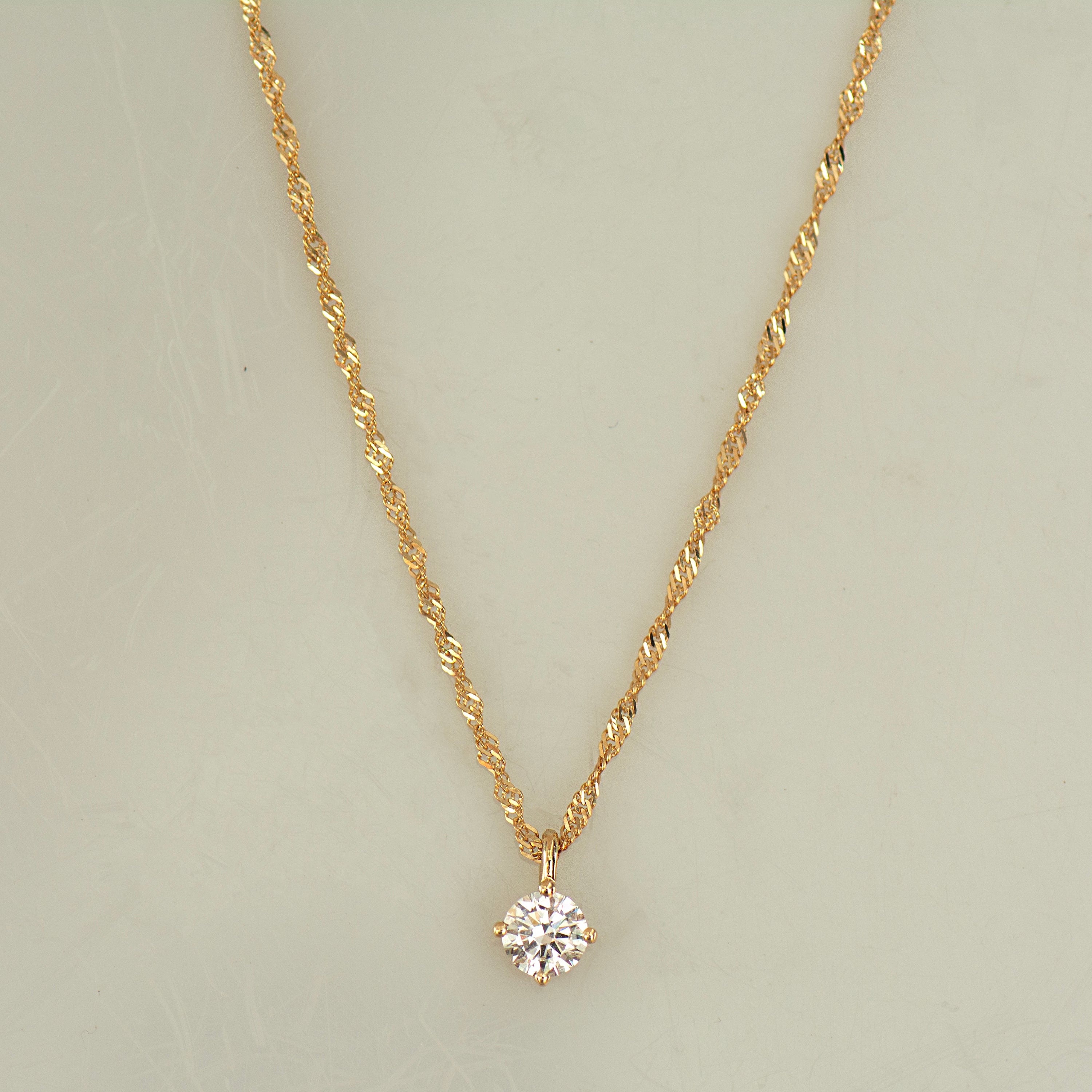 Solitaire Diamond Necklace