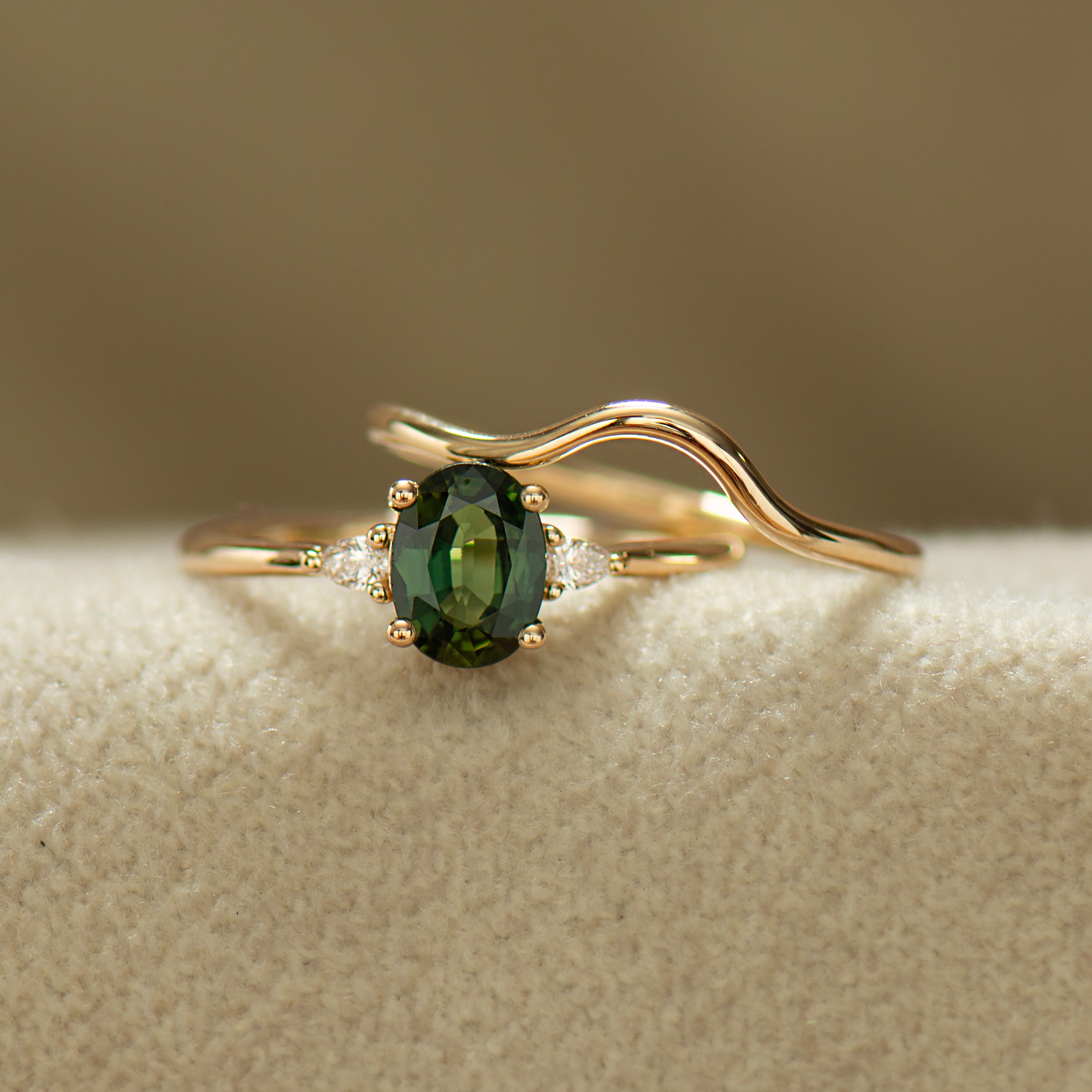 Forest Green Sapphire Set - Plain