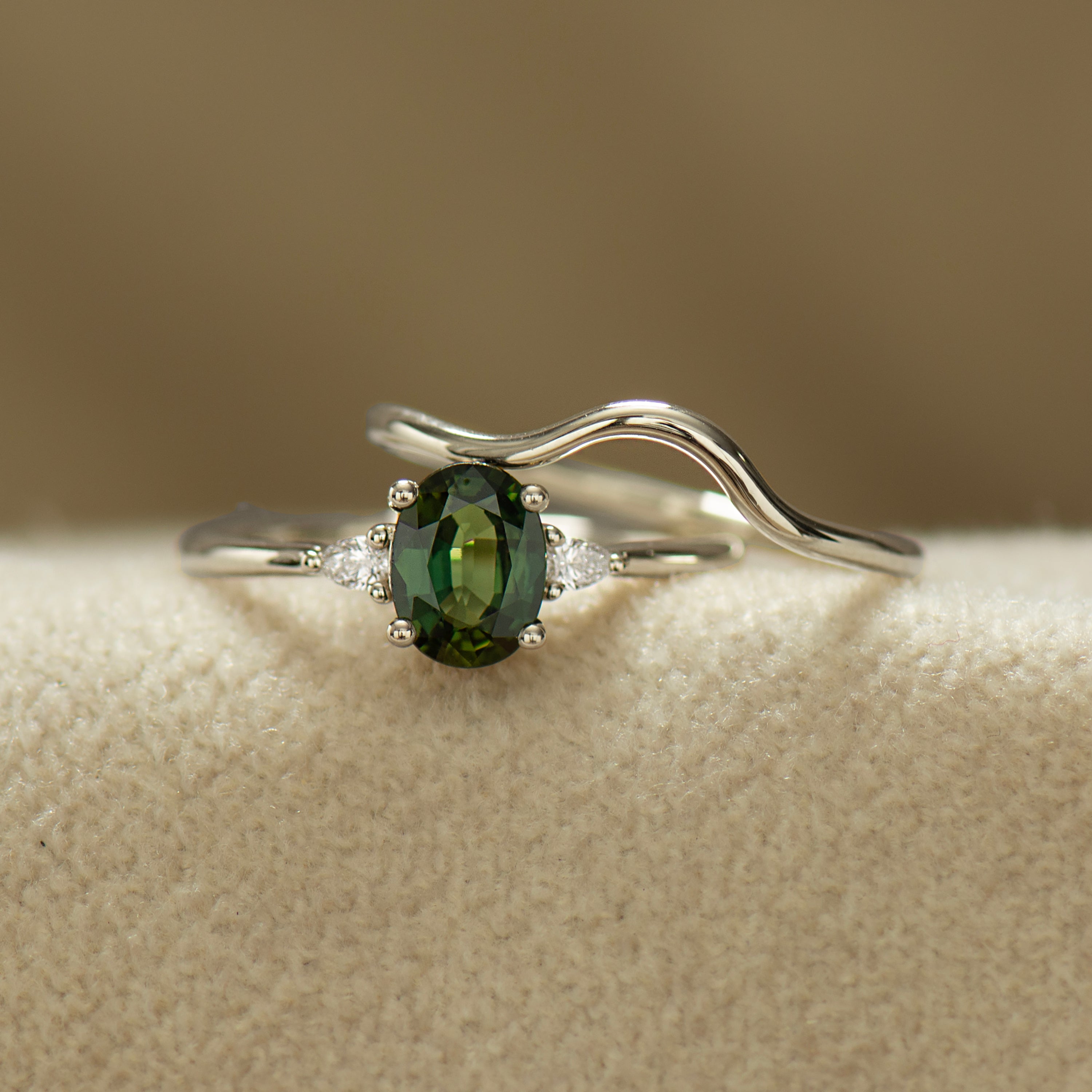 Forest Green Sapphire Set - Plain