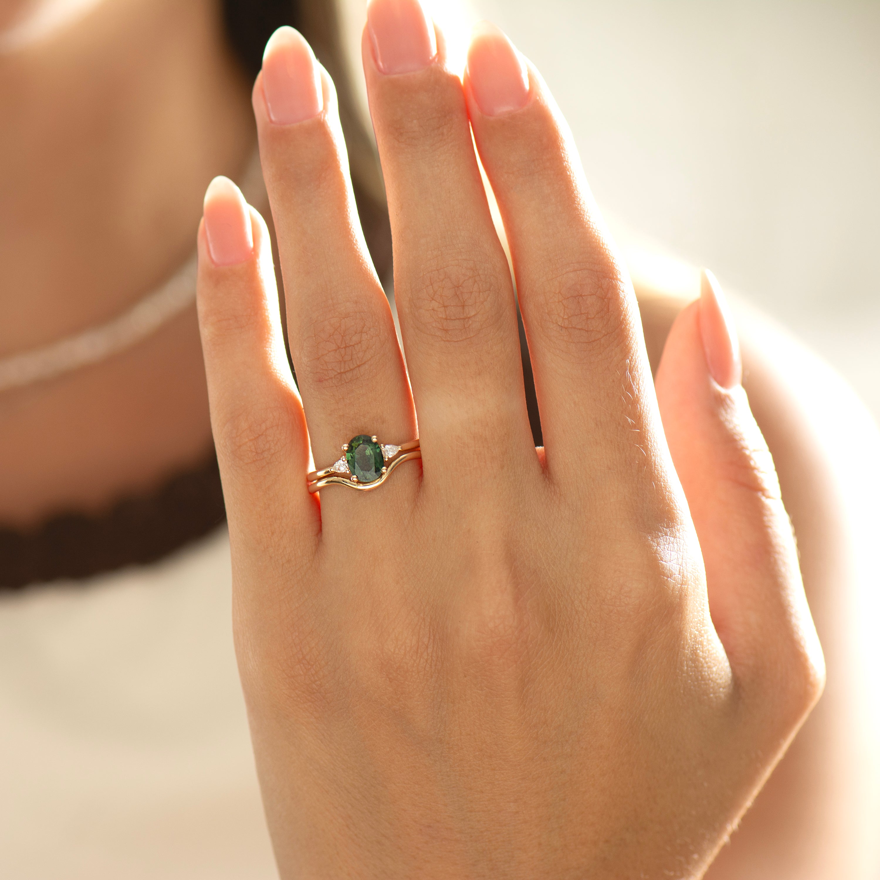 Forest Green Sapphire Set - Plain