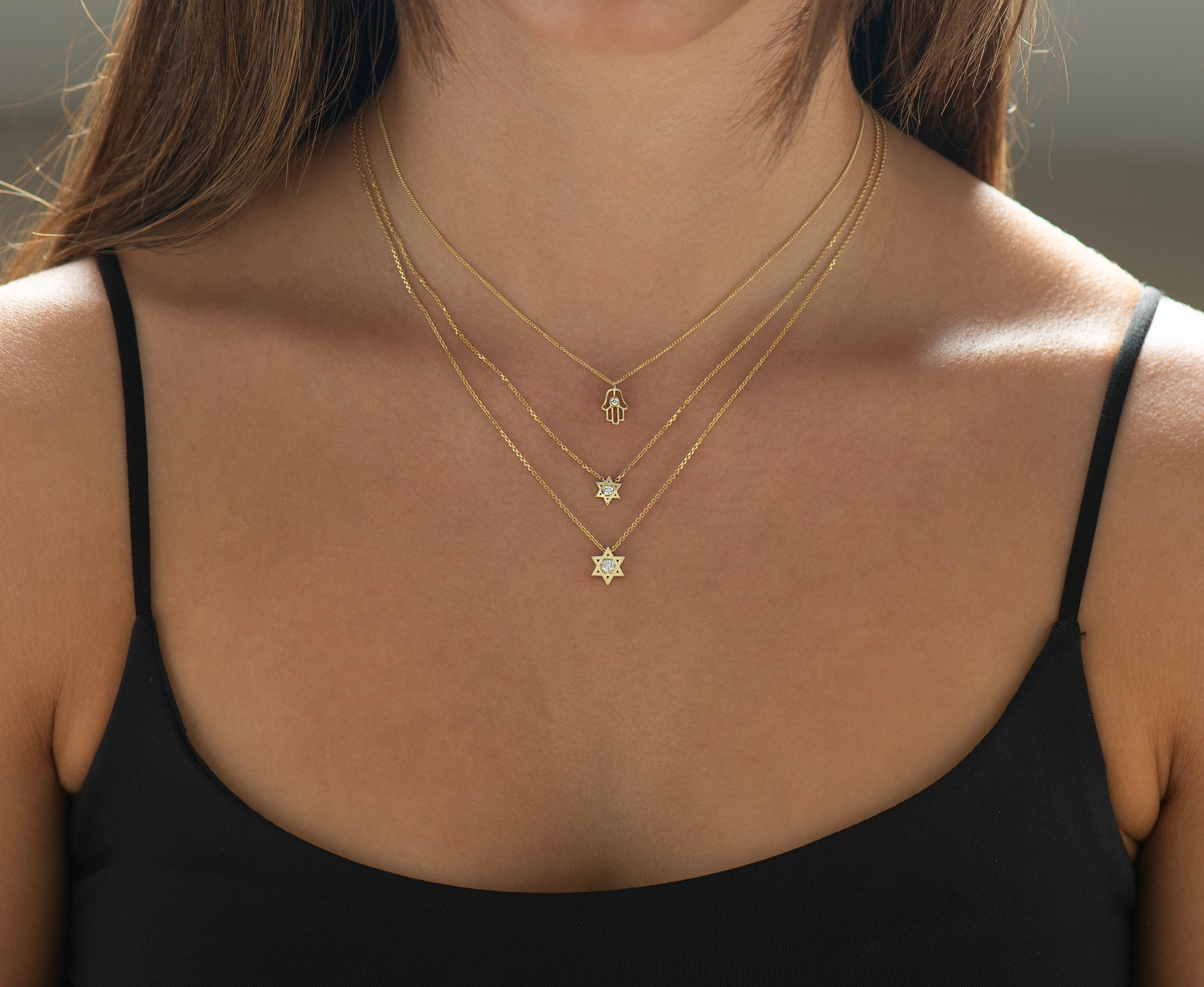 Hamsa Diamond Necklace