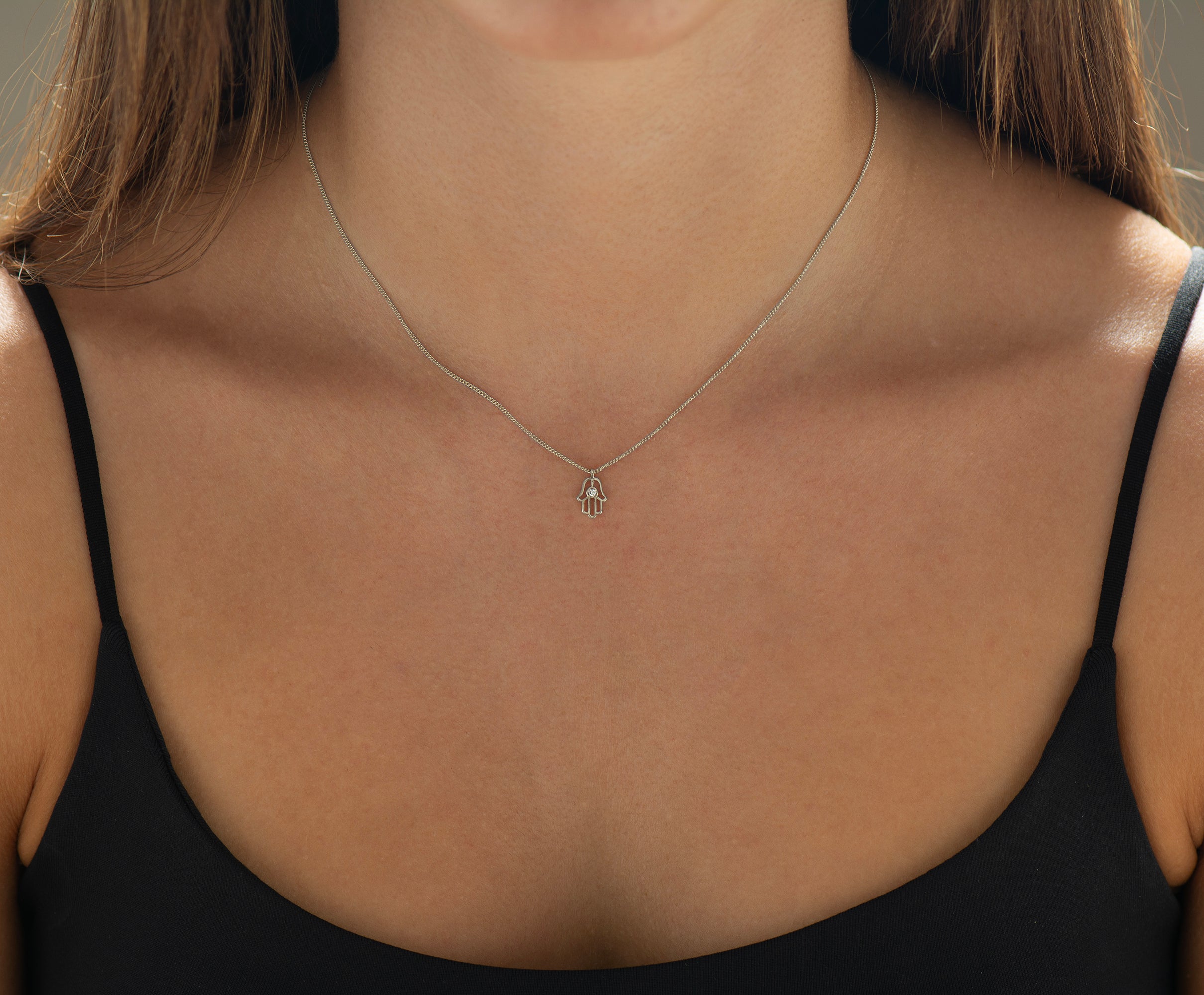 Hamsa Diamond Necklace