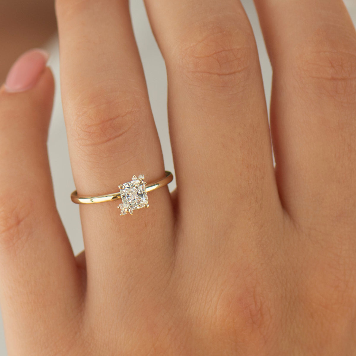 The Floral Cushion Ring