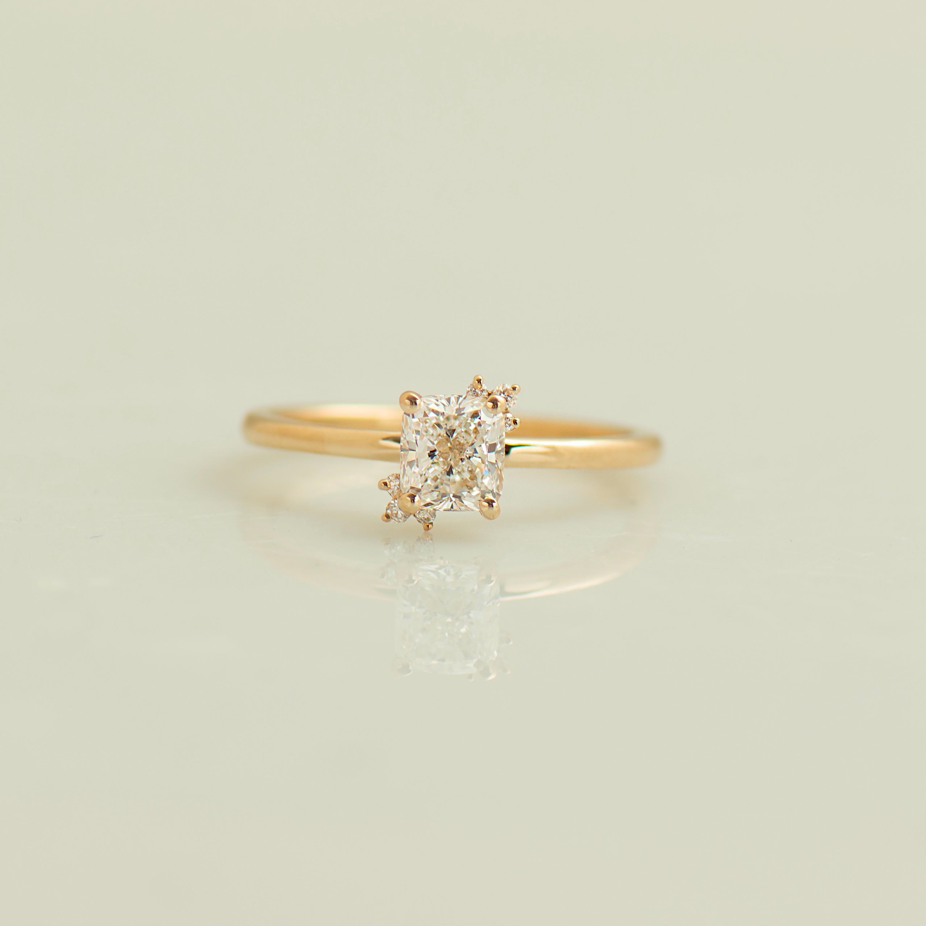 The Floral Cushion Ring