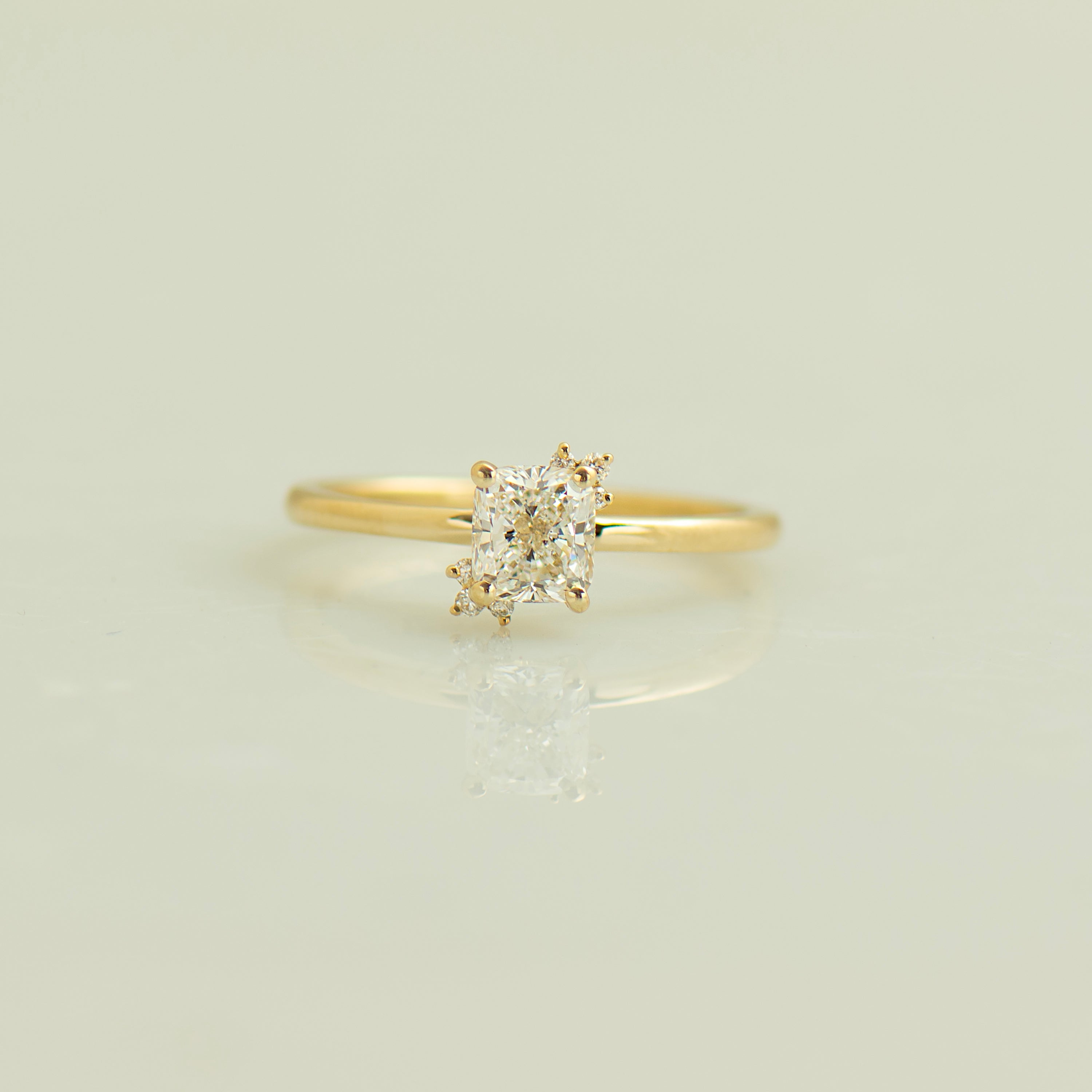 The Floral Cushion Ring