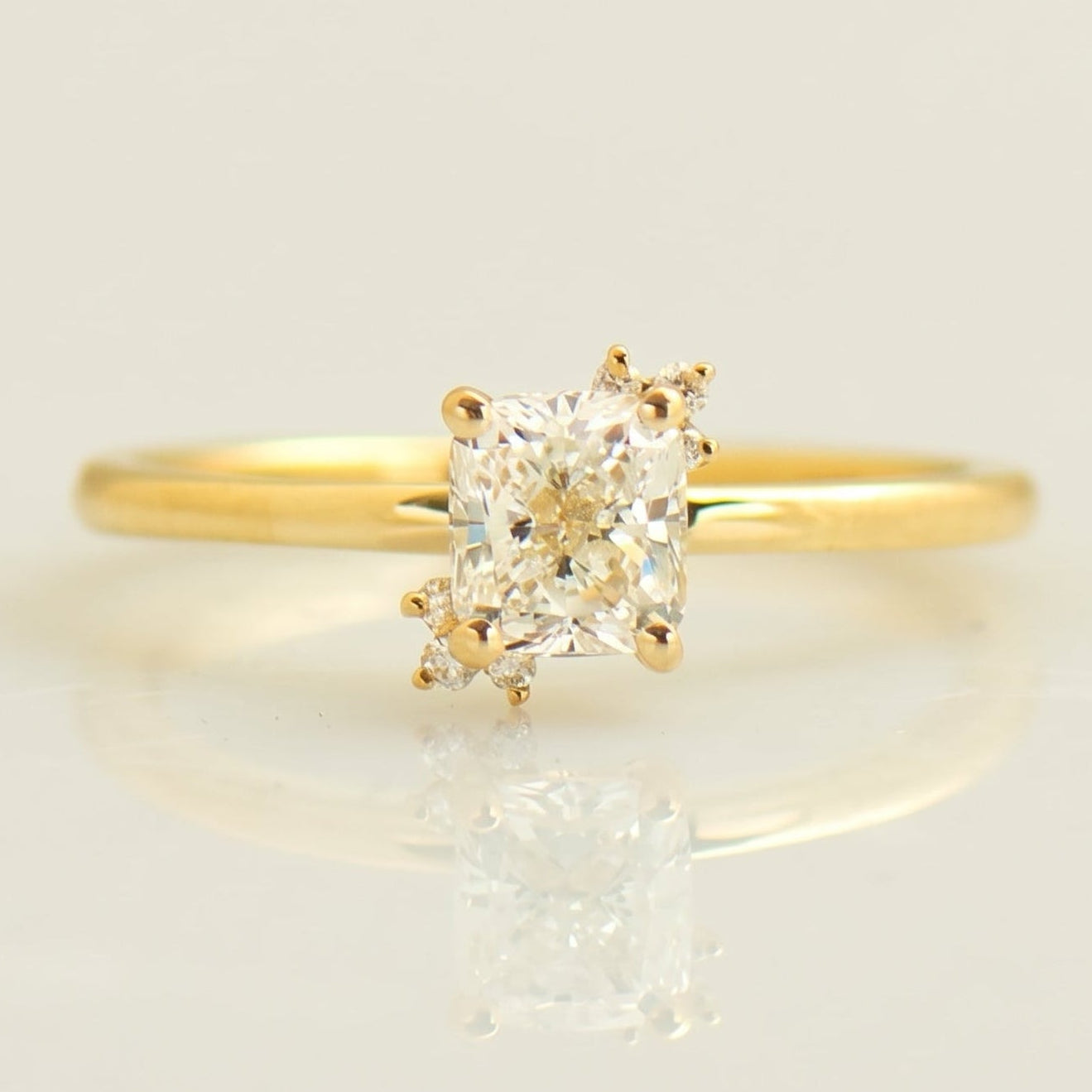 The Floral Cushion Ring