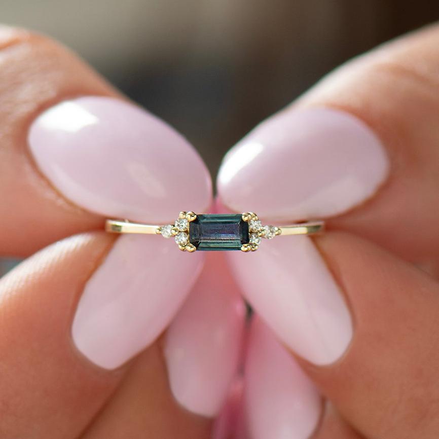 Denim Blue Sapphire Ring