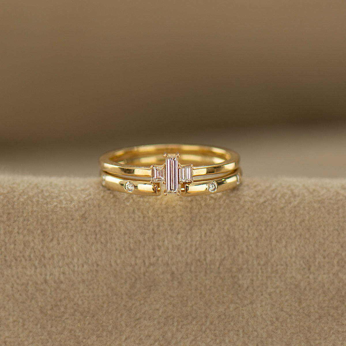 Open Gap Evenly Spaced Diamond Ring