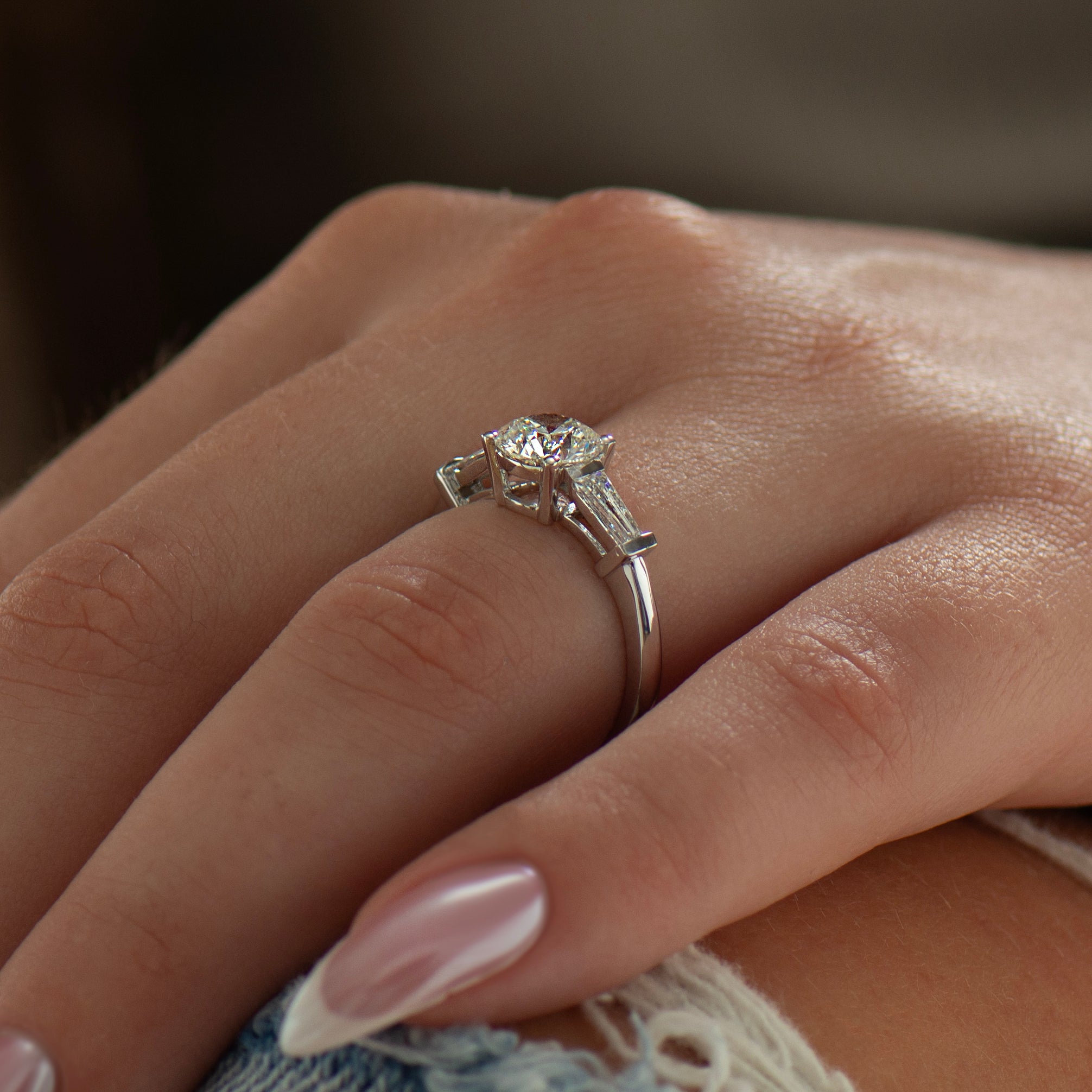 Three stone Lab Diamonds Ring