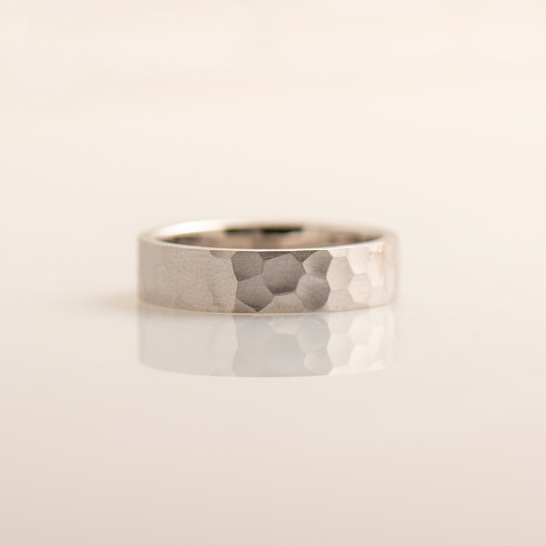 Hammered Textured Wedding Ring