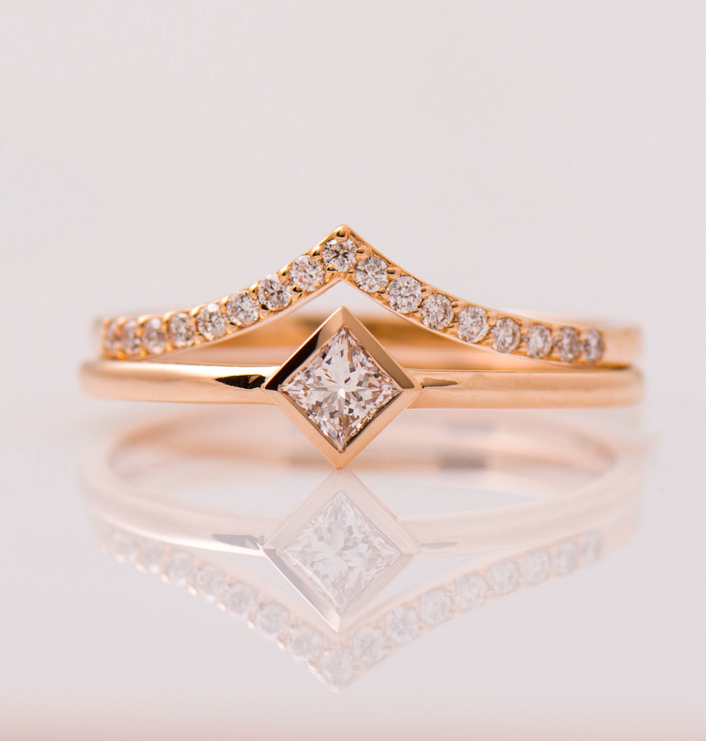 Solitaire Princess Diamond Set
