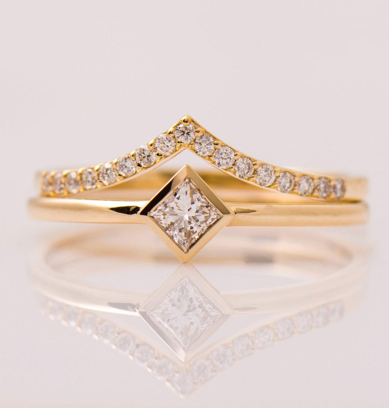 Solitaire Princess Diamond Set