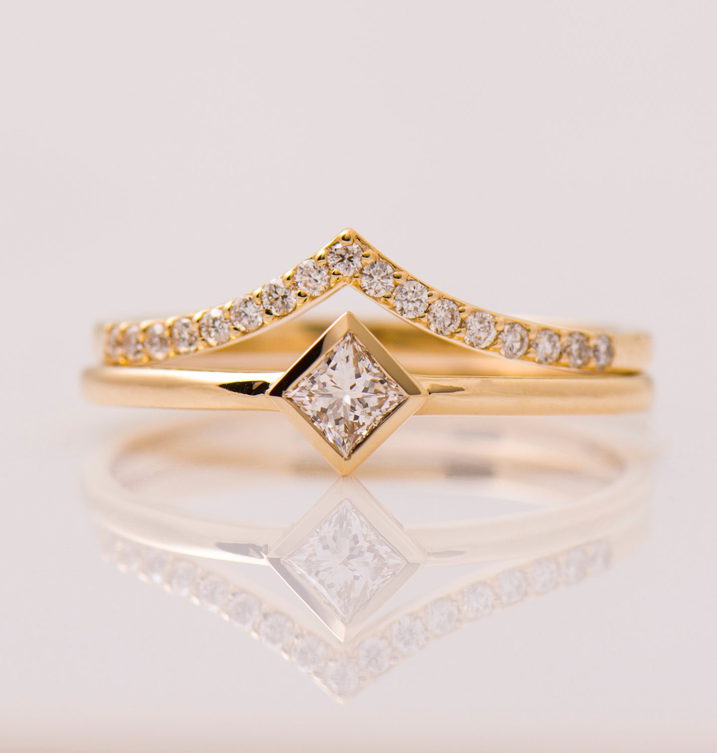 Solitaire Princess Diamond Set